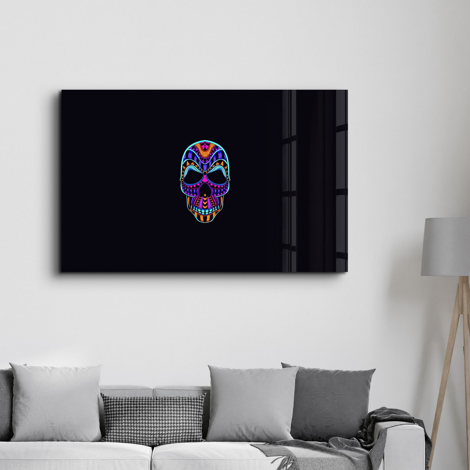 Arte Decorativa em Vidro Temperado Multicolor 70x110cm - Impressão UV de Alta Qualidade