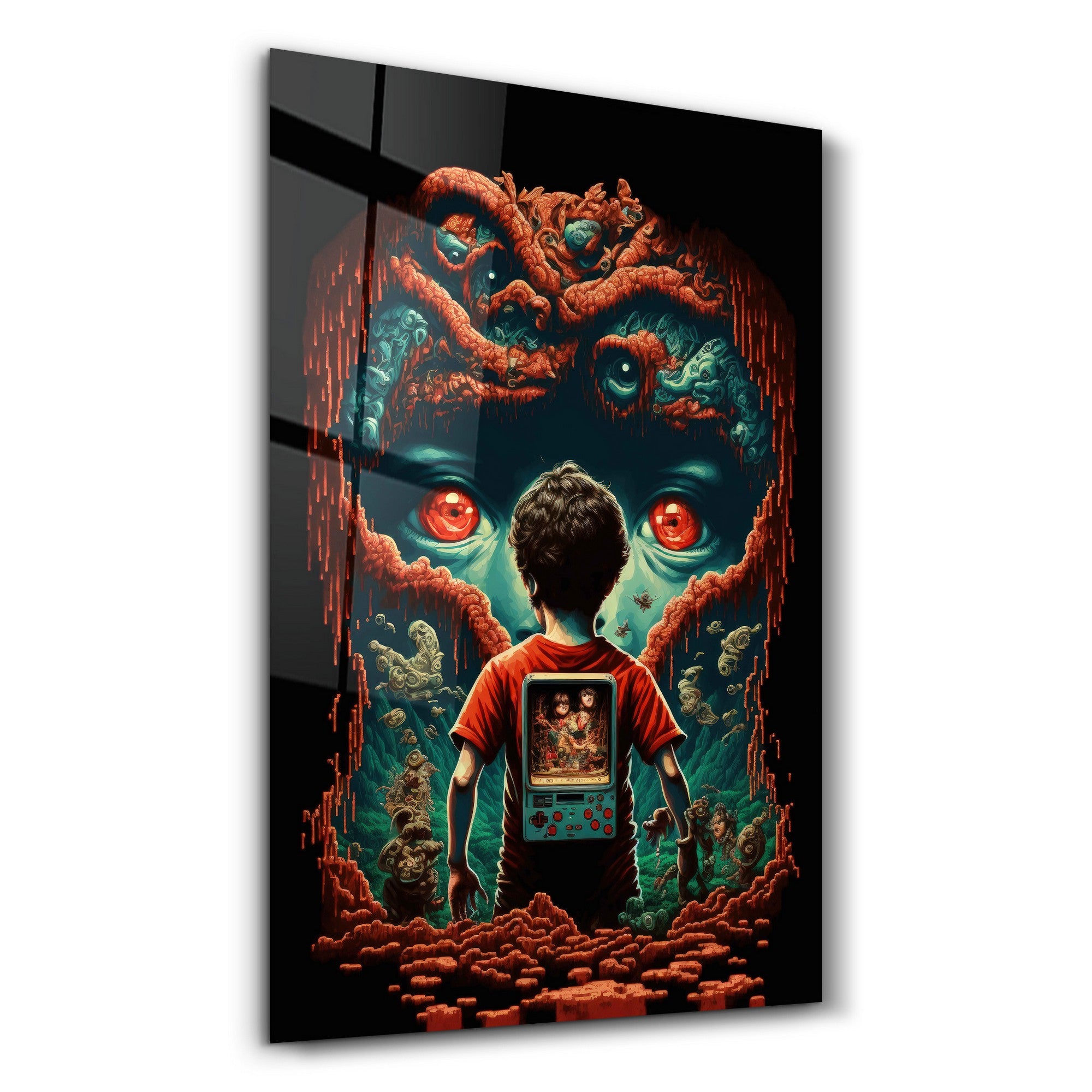 Arte Decorativa em Vidro Temperado Multicolor 35x55cm - Impressão UV de Alta Qualidade