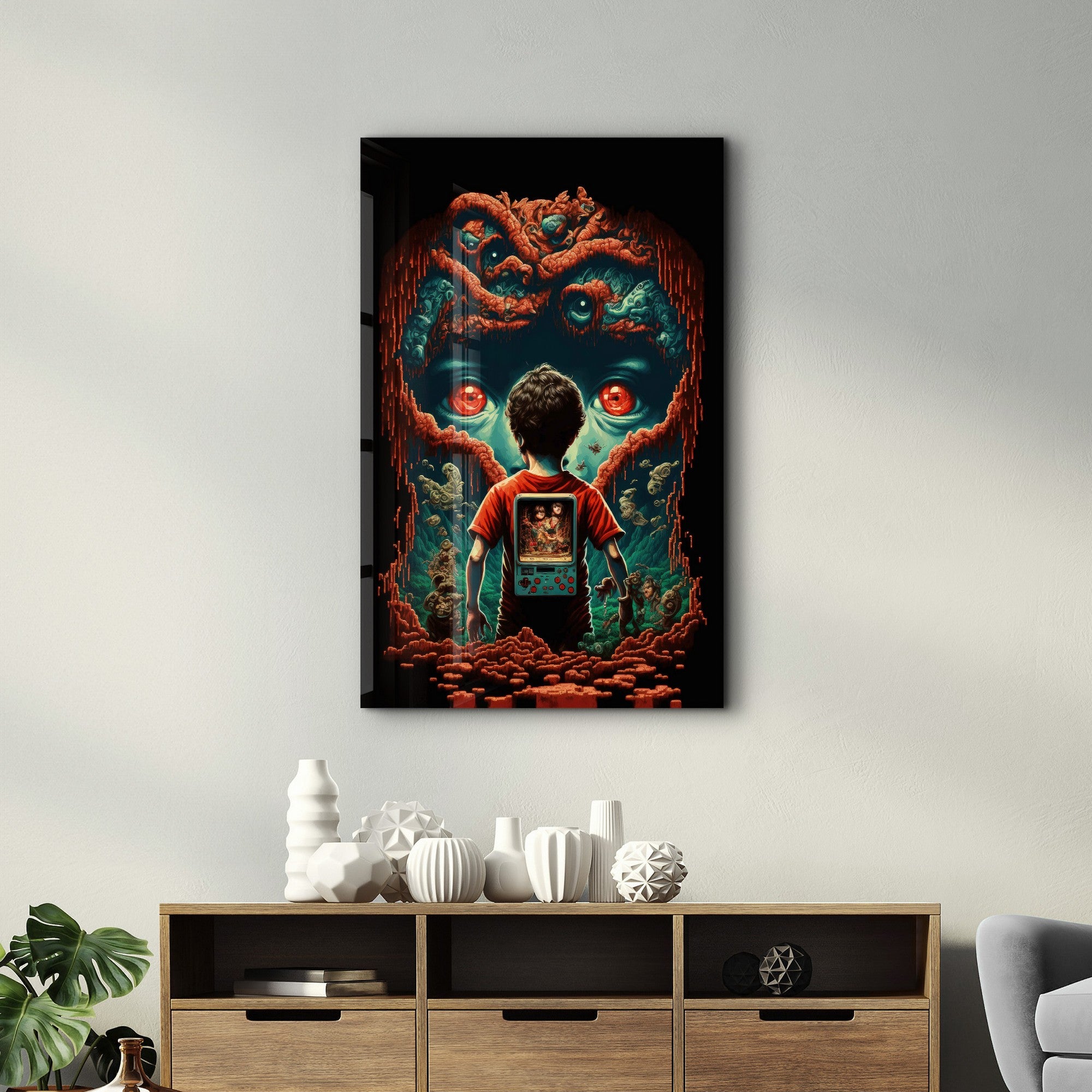 Arte Decorativa em Vidro Temperado Multicolor 70x110cm - Impressão UV de Alta Qualidade