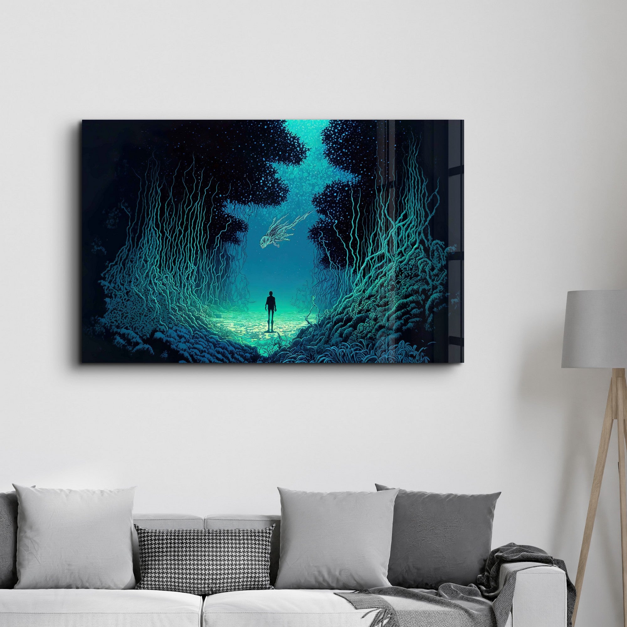 Arte Decorativa em Vidro Temperado Multicolor 35x55cm - Impressão UV de Alta Qualidade