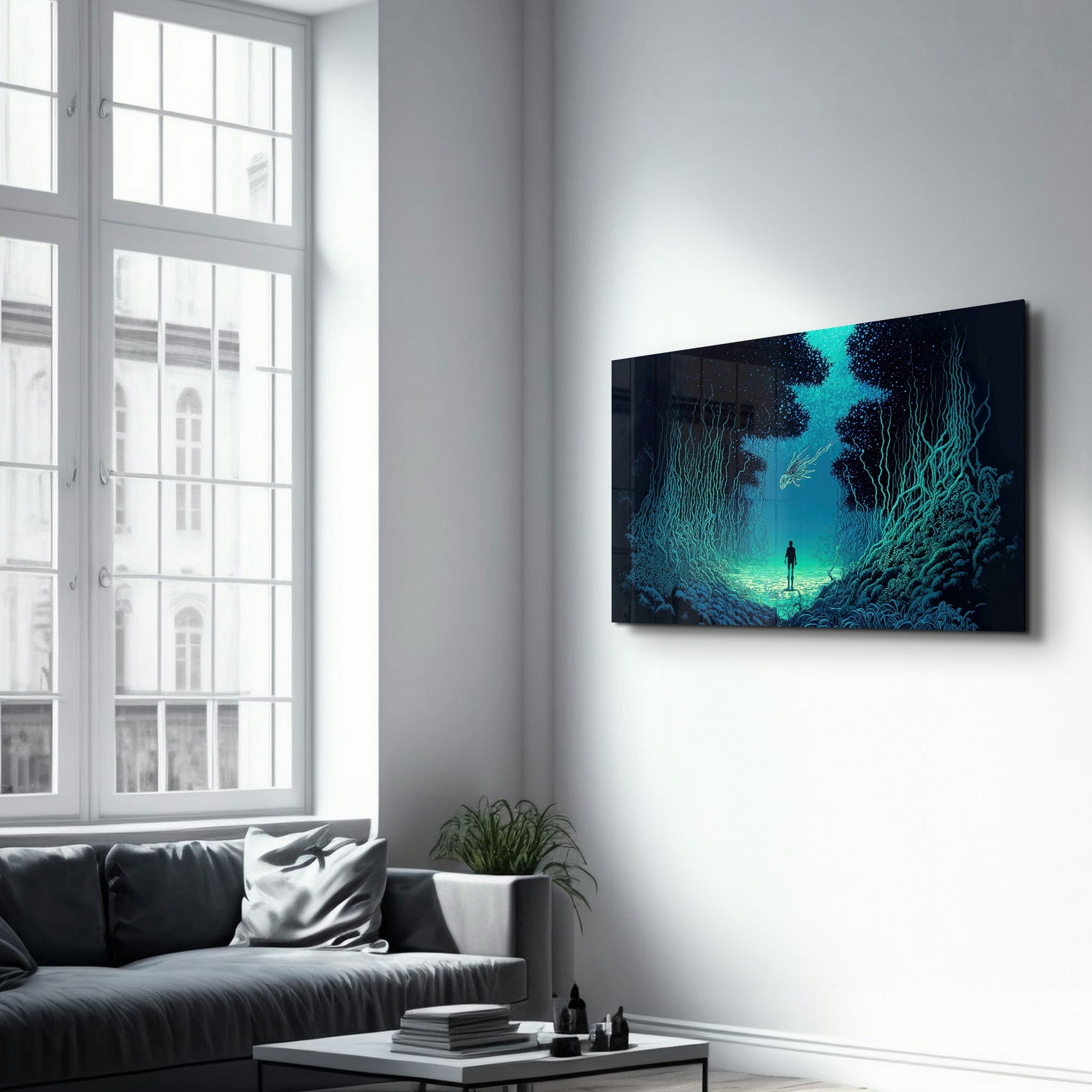 Arte Decorativa em Vidro Temperado Multicolor 35x55cm - Impressão UV de Alta Qualidade