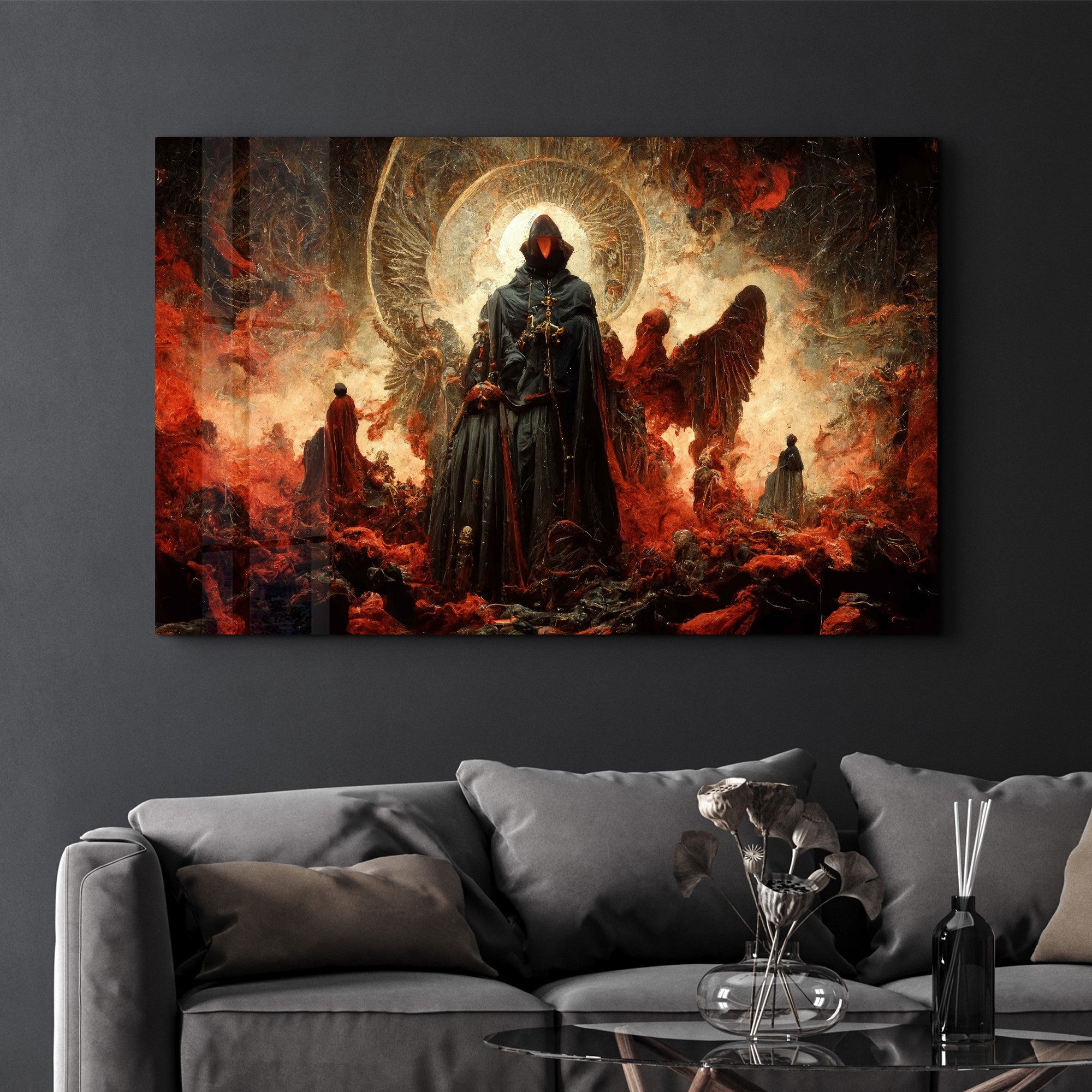 Arte Decorativa em Vidro Temperado Multicolor 35x55cm - Impressão UV de Alta Qualidade