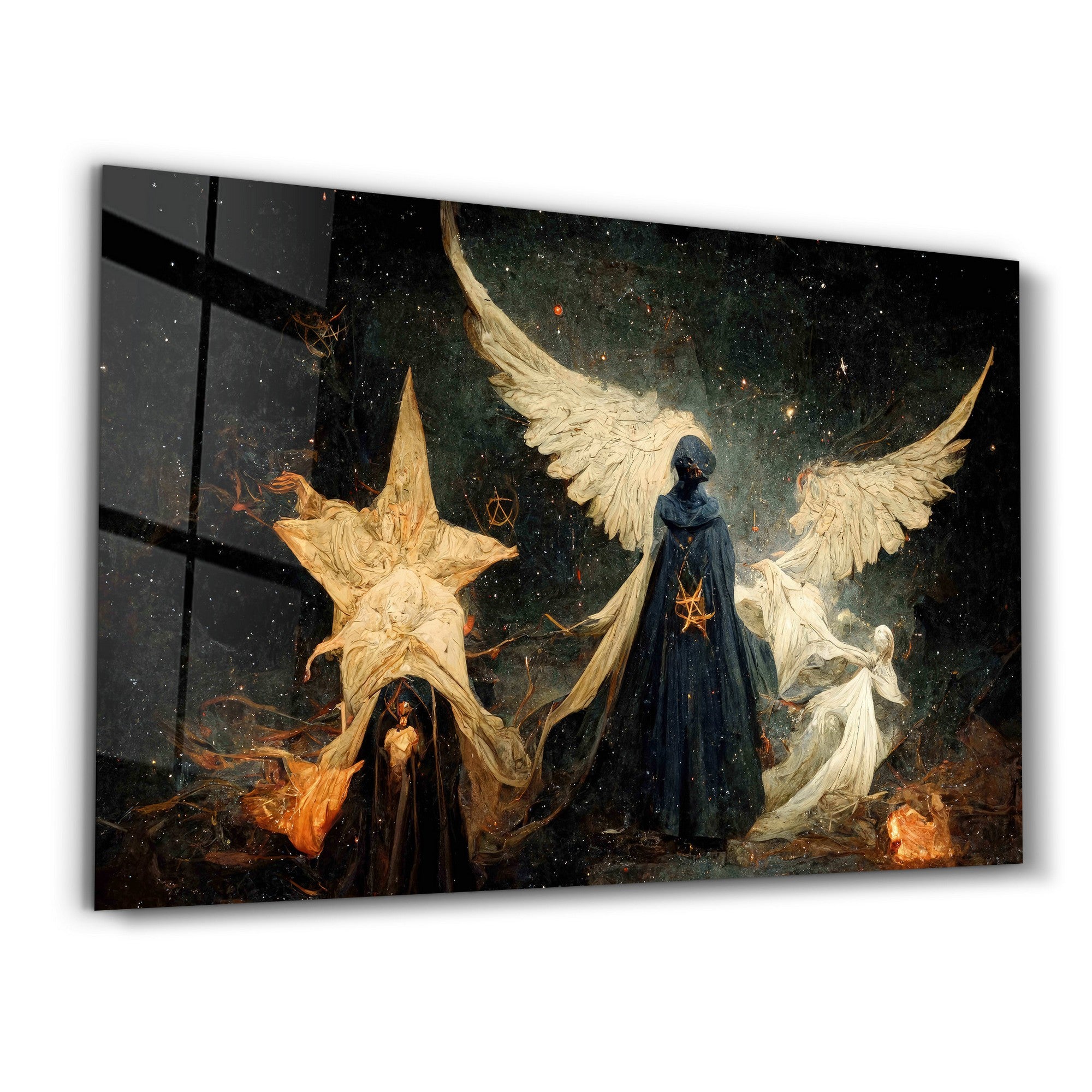 Arte Decorativa em Vidro Temperado Multicolor 35x55cm - Impressão UV de Alta Qualidade