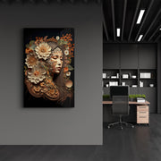 Arte Decorativa em Vidro Temperado Multicolor 35x55cm - Impressão UV de Alta Qualidade