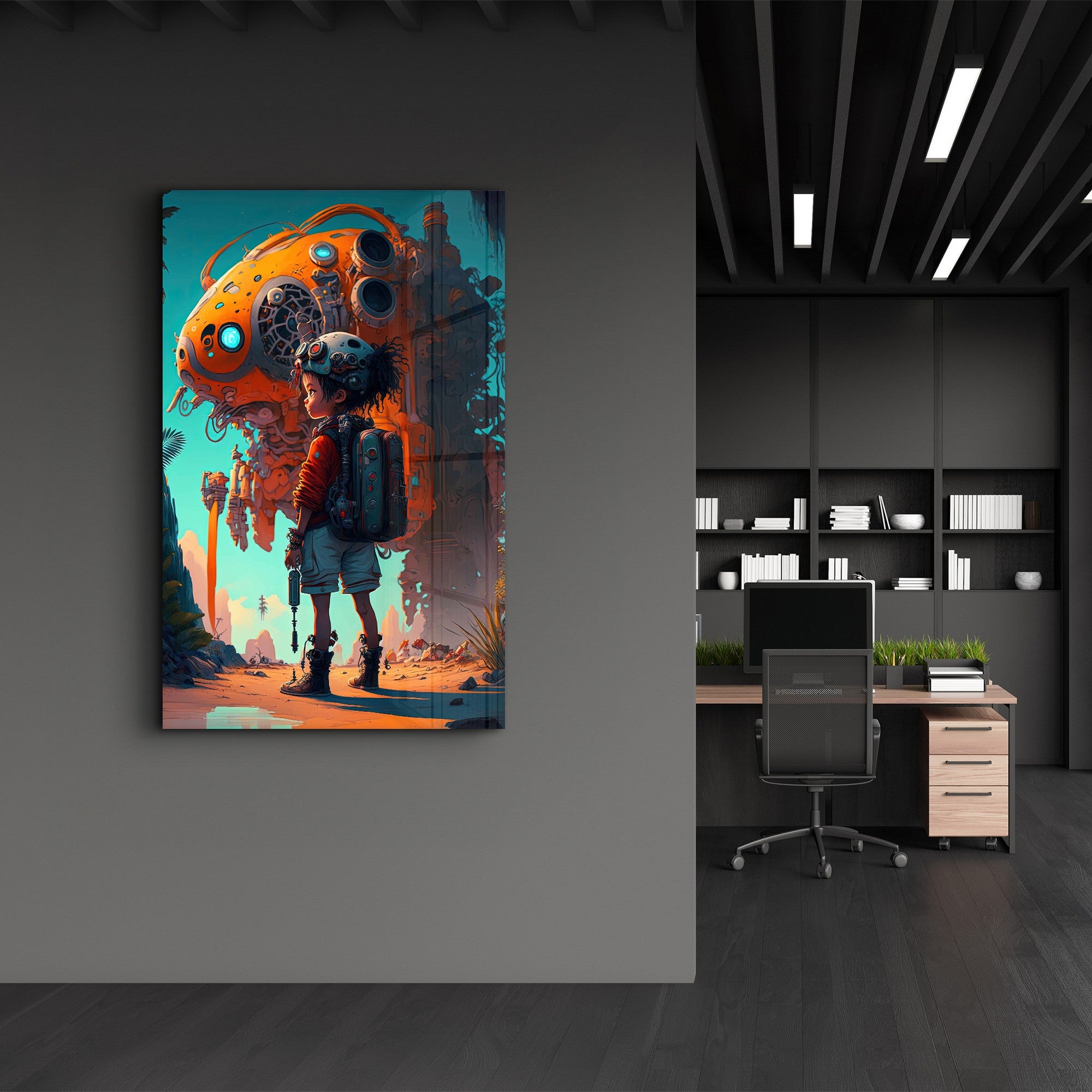 Arte Decorativa em Vidro Temperado Multicolor 35x55cm - Impressão UV de Alta Qualidade