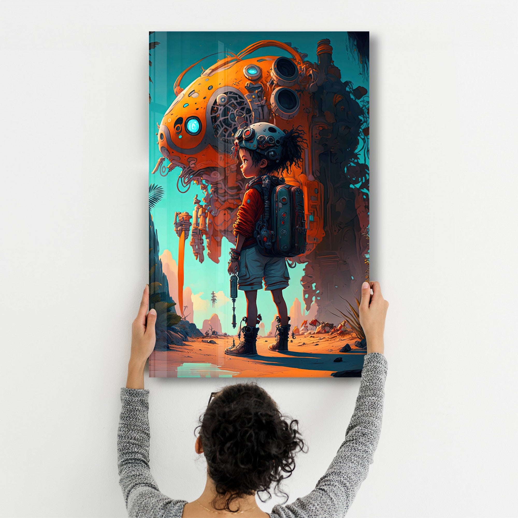 Arte Decorativa em Vidro Temperado Multicolor 35x55cm - Impressão UV de Alta Qualidade