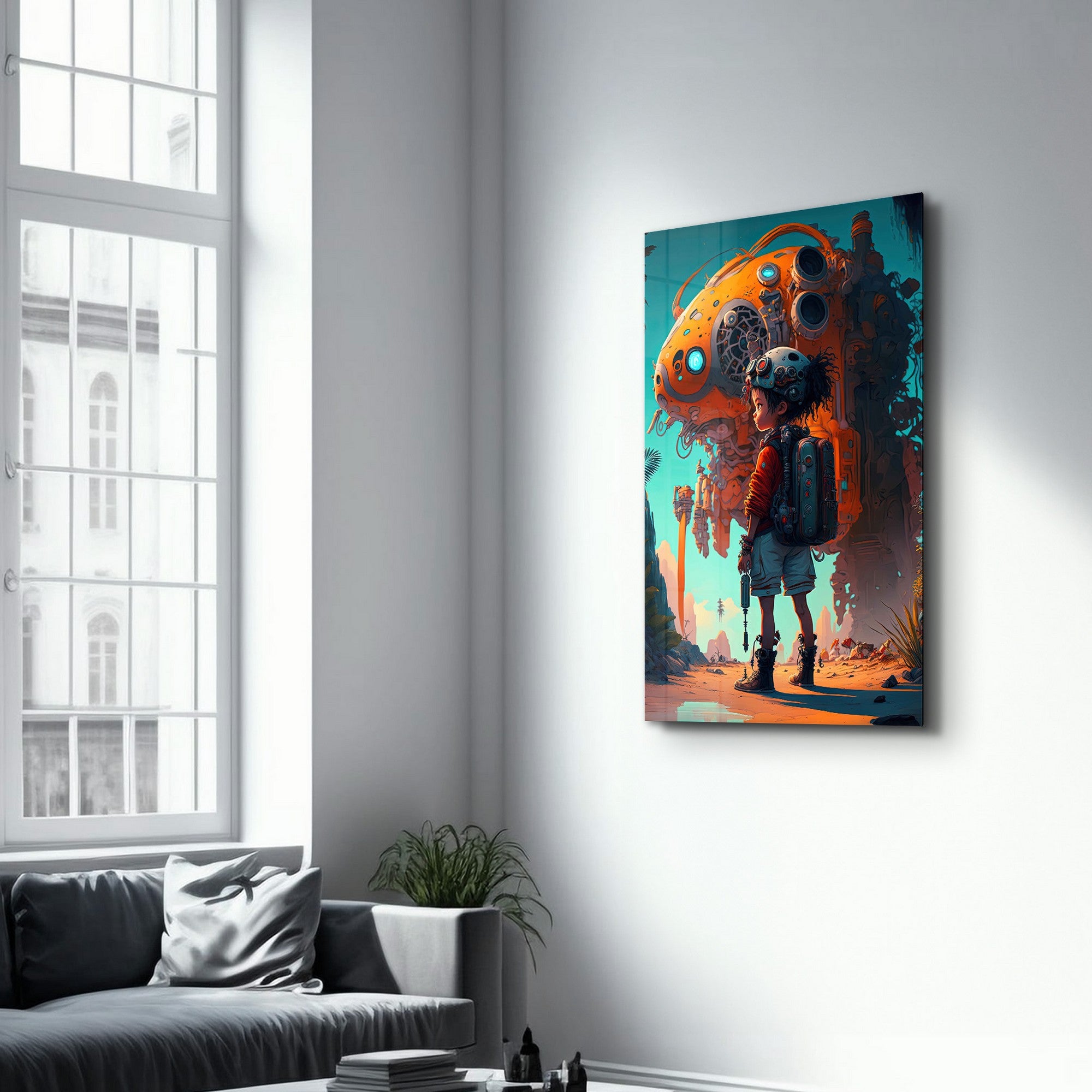 Arte Decorativa em Vidro Temperado Multicolor 35x55cm - Impressão UV de Alta Qualidade