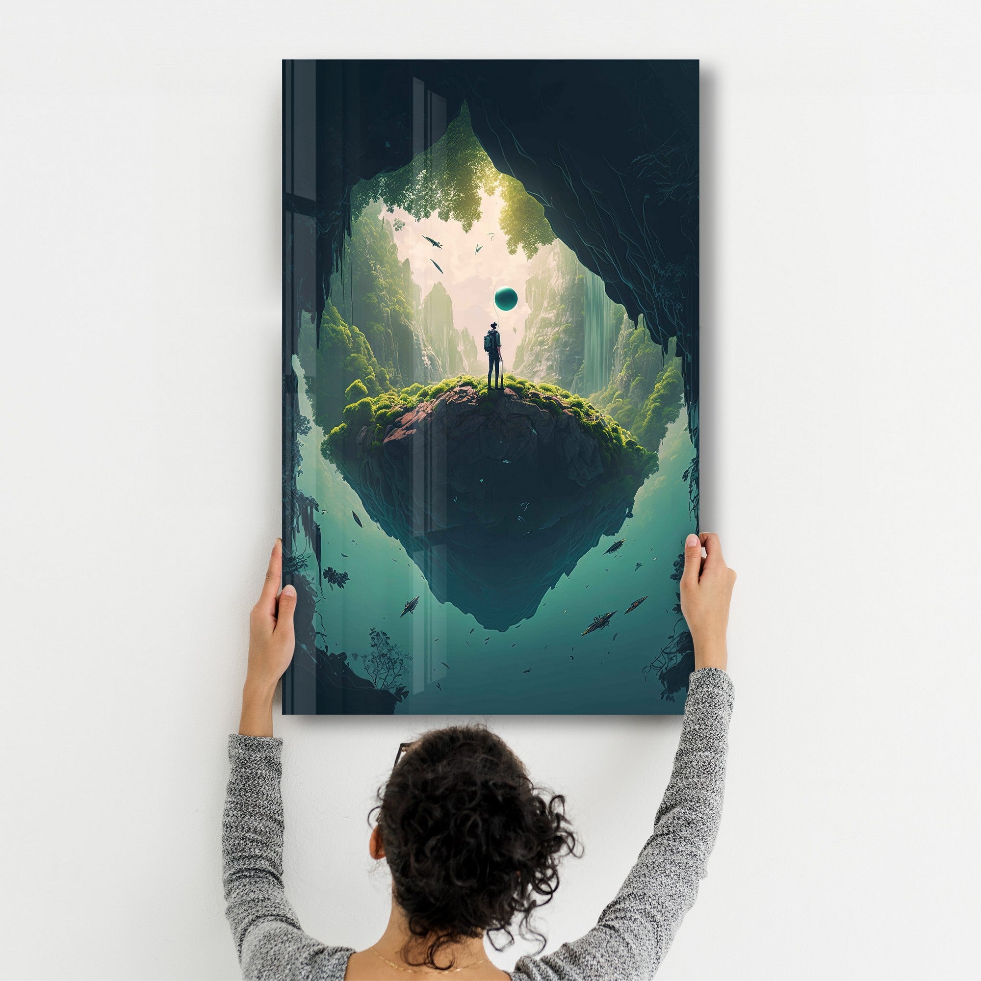 Arte Decorativa em Vidro Temperado Multicolor 35x55cm - Impressão UV de Alta Qualidade