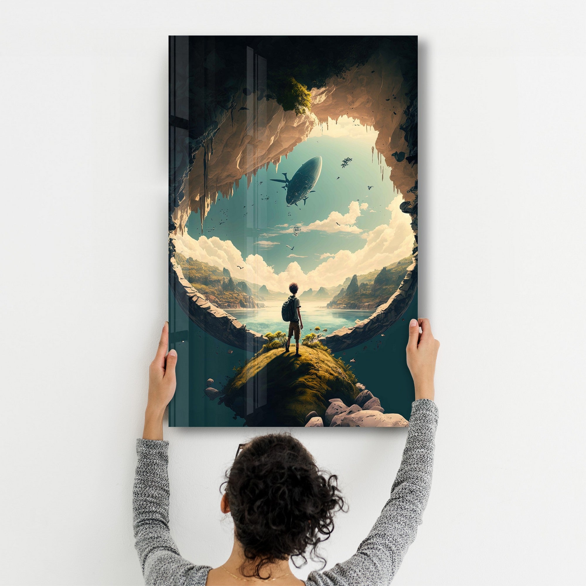 Arte Decorativa em Vidro Temperado Multicolor 70x110cm - Impressão UV de Alta Qualidade