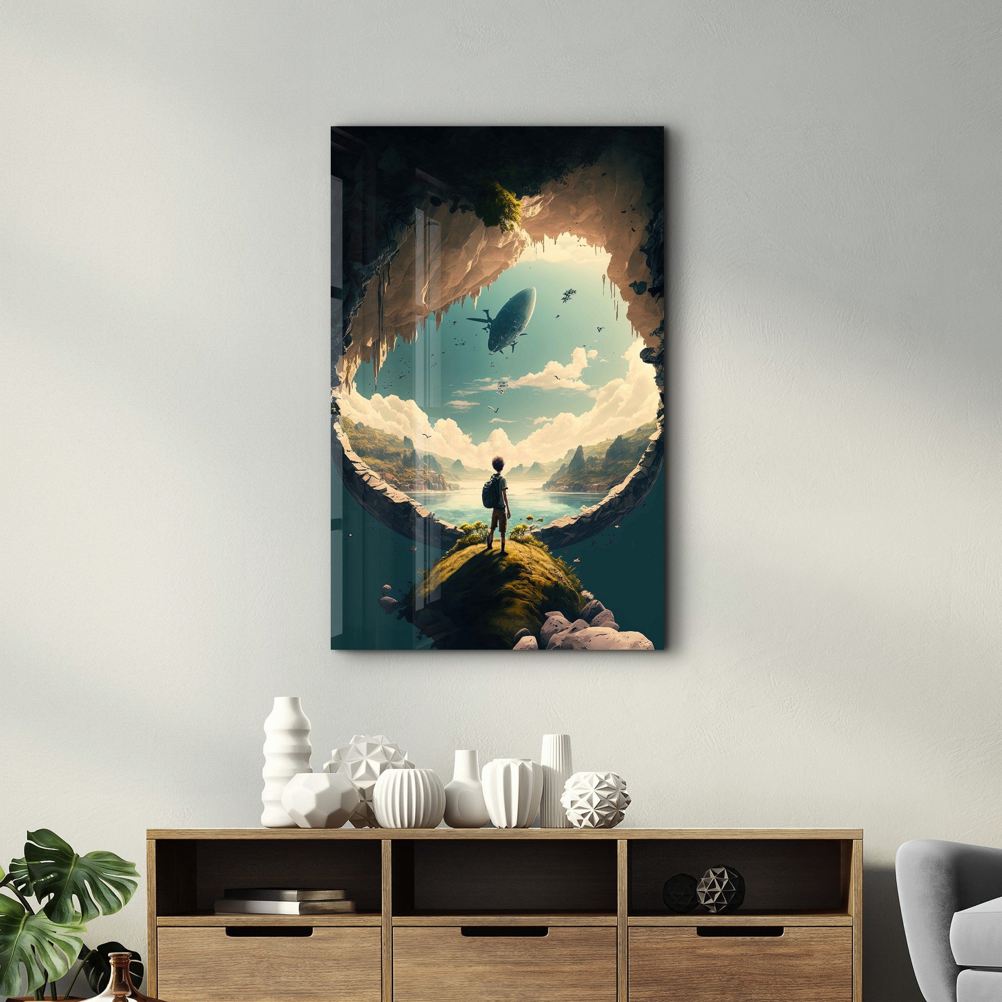 Arte Decorativa em Vidro Temperado Multicolor 70x110cm - Impressão UV de Alta Qualidade