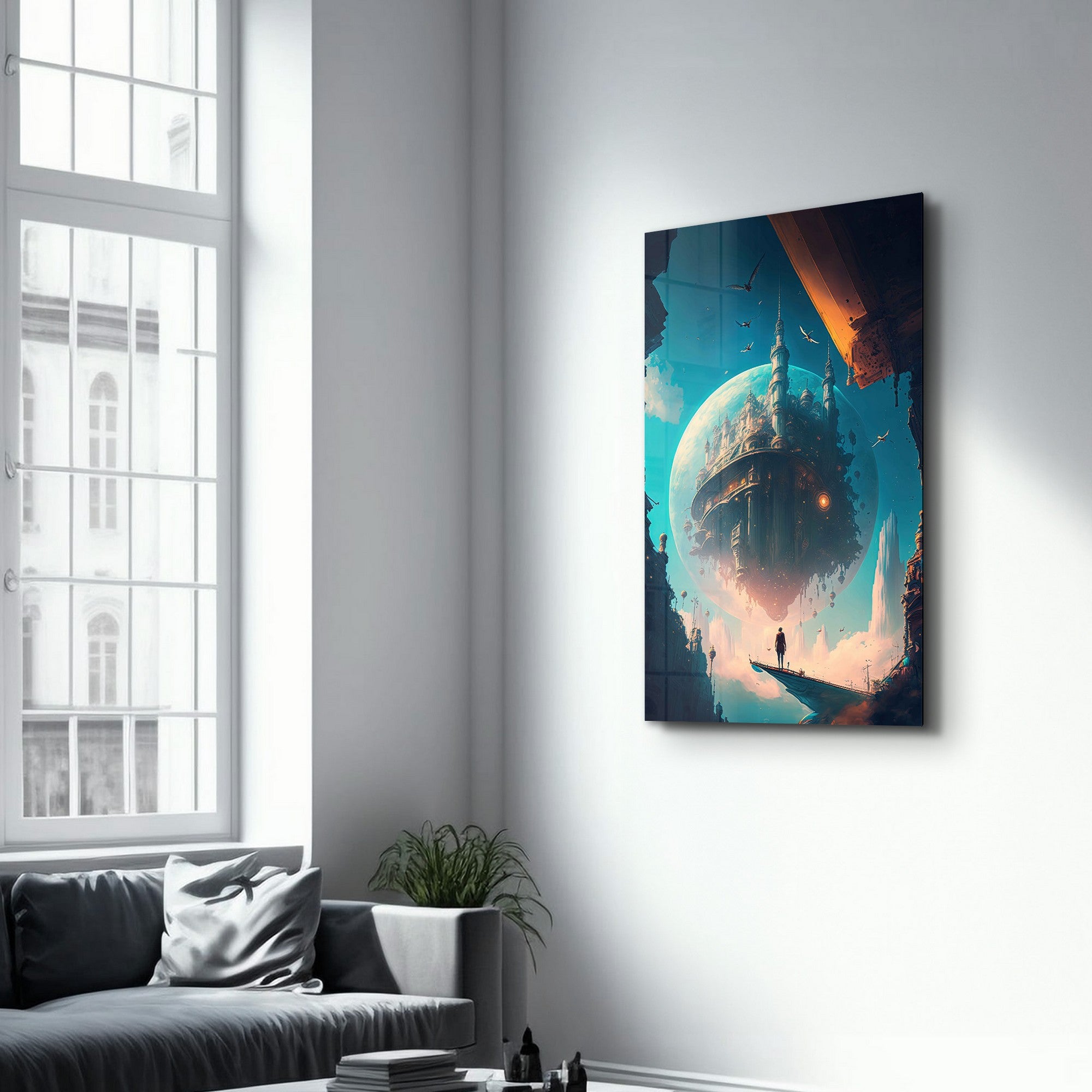 Arte Decorativa em Vidro Temperado Multicolor 35x55cm - Impressão UV de Alta Qualidade