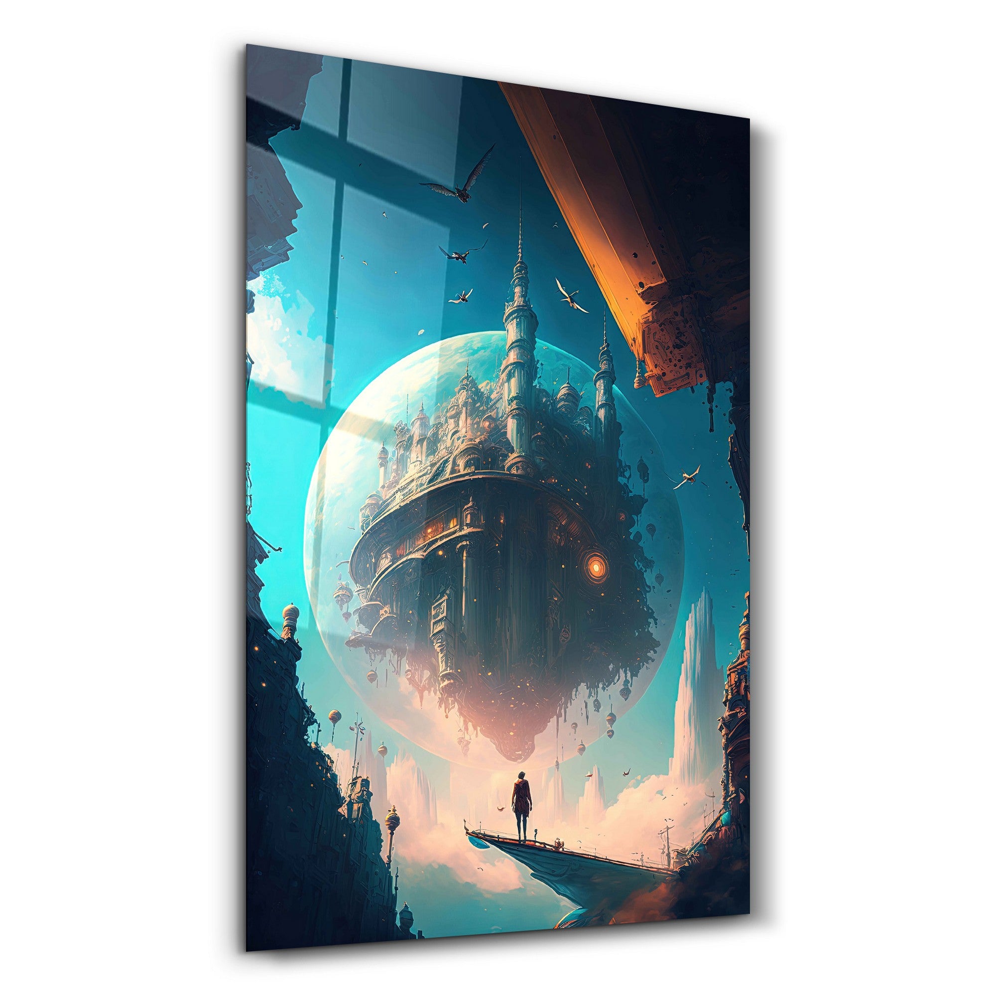 Arte Decorativa em Vidro Temperado Multicolor 35x55cm - Impressão UV de Alta Qualidade