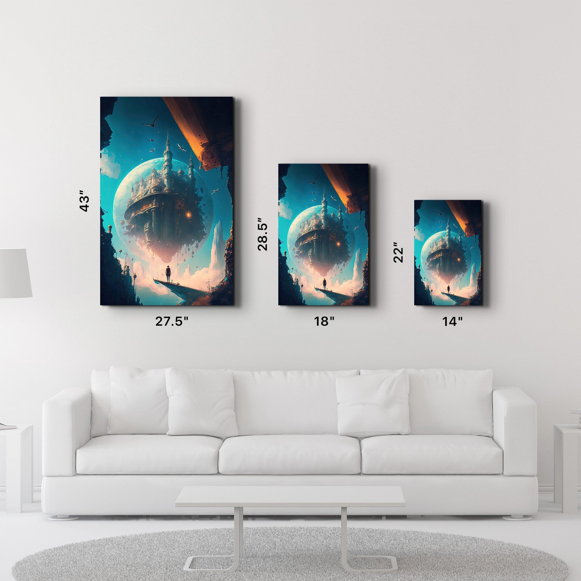 Arte Decorativa em Vidro Temperado Multicolor 35x55cm - Impressão UV de Alta Qualidade