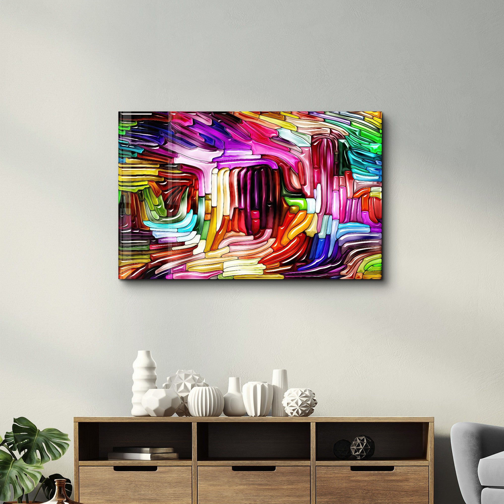 Quadro Decorativo em Vidro Temperado 35 x 55 cm (4 mm), Multicolor, Impressão UV – SPR-1051 | 672BRS6312