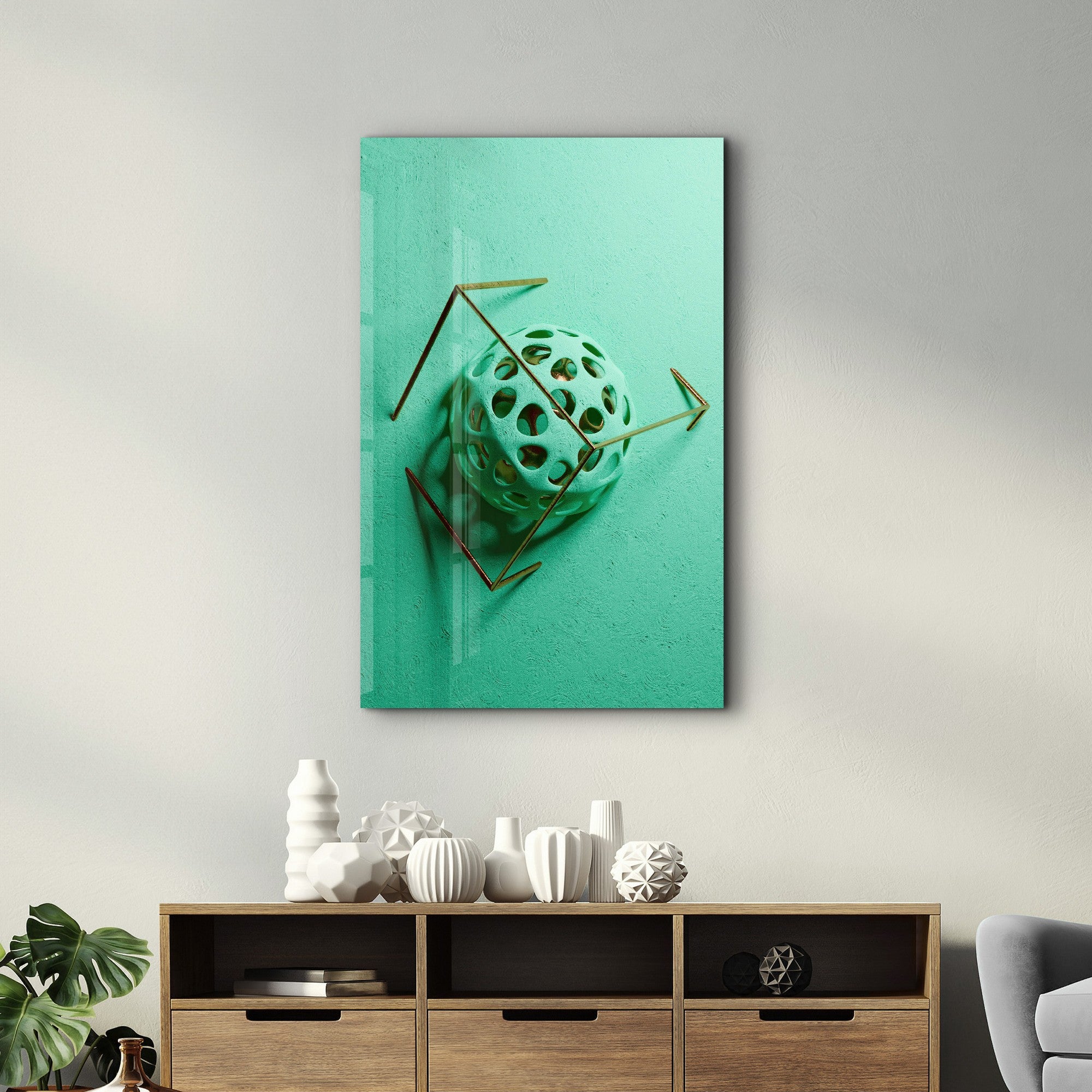 Arte Decorativa em Vidro Temperado Multicolor 35x55cm - Impressão UV de Alta Qualidade