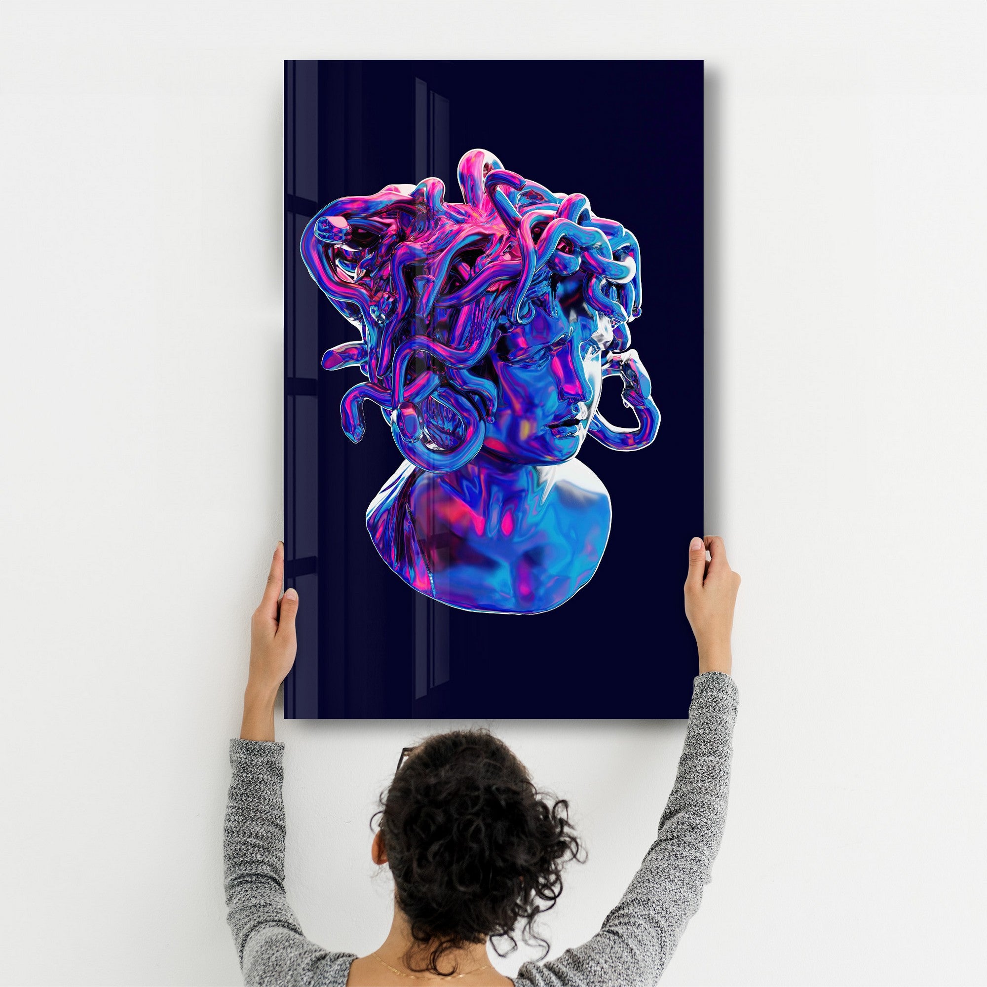 Arte Decorativa em Vidro Temperado Multicolor 70x110cm - Impressão UV de Alta Qualidade