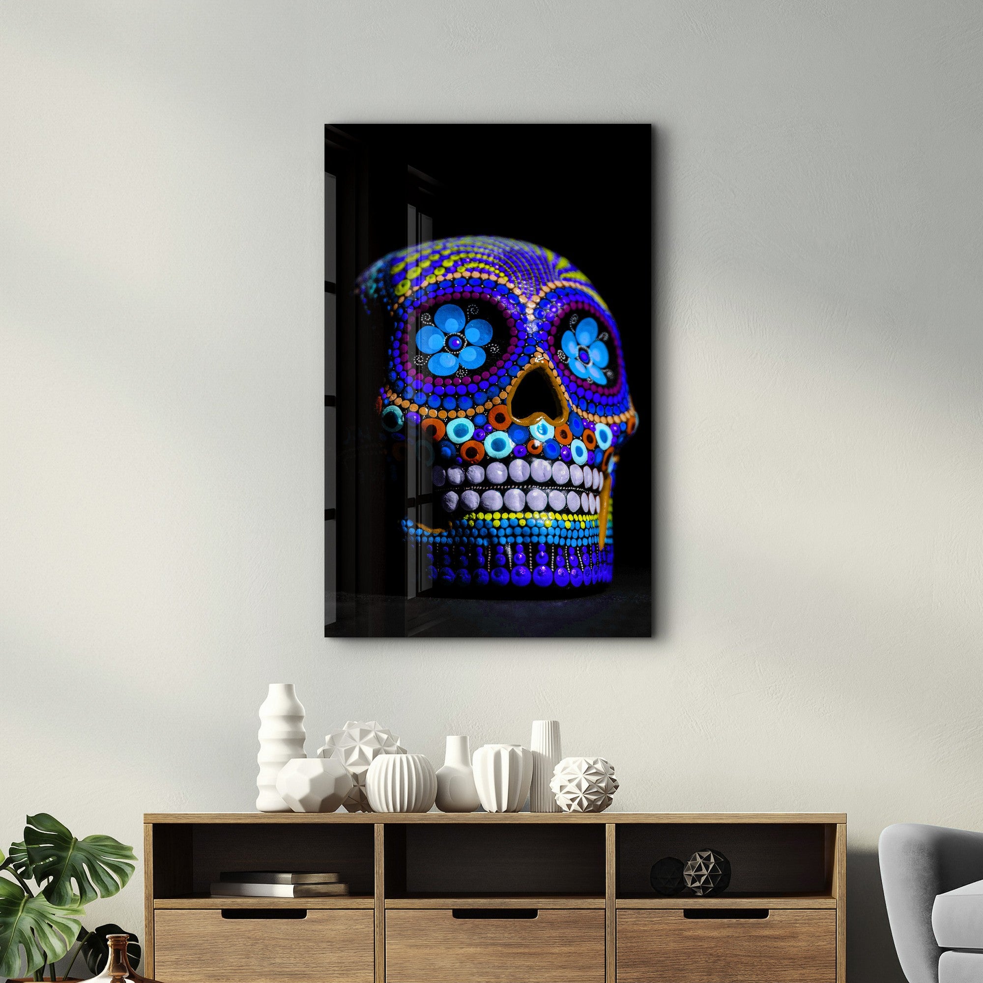 Quadro Decorativo em Vidro Temperado Multicolor 35x55cm - Impressão UV de Alta Qualidade