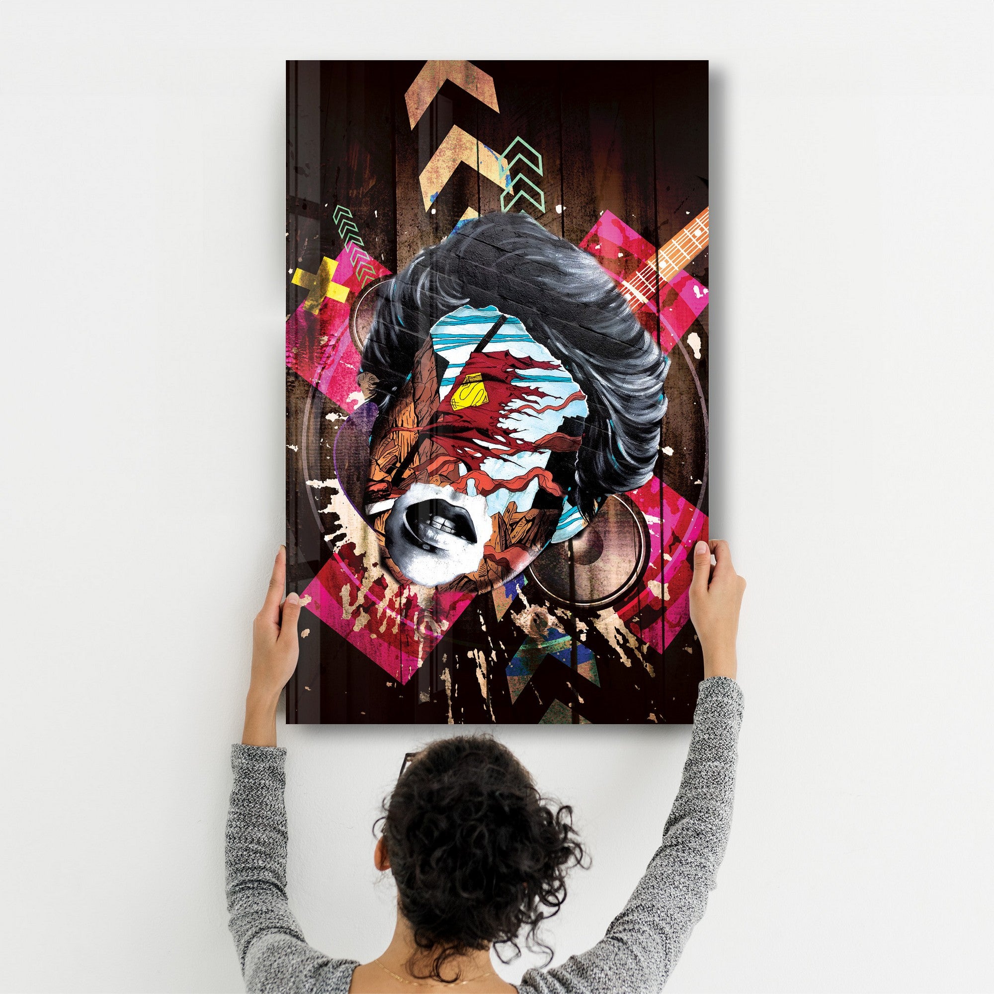 Quadro Decorativo em Vidro Temperado Multicolor 35x55cm - Impressão UV de Alta Qualidade