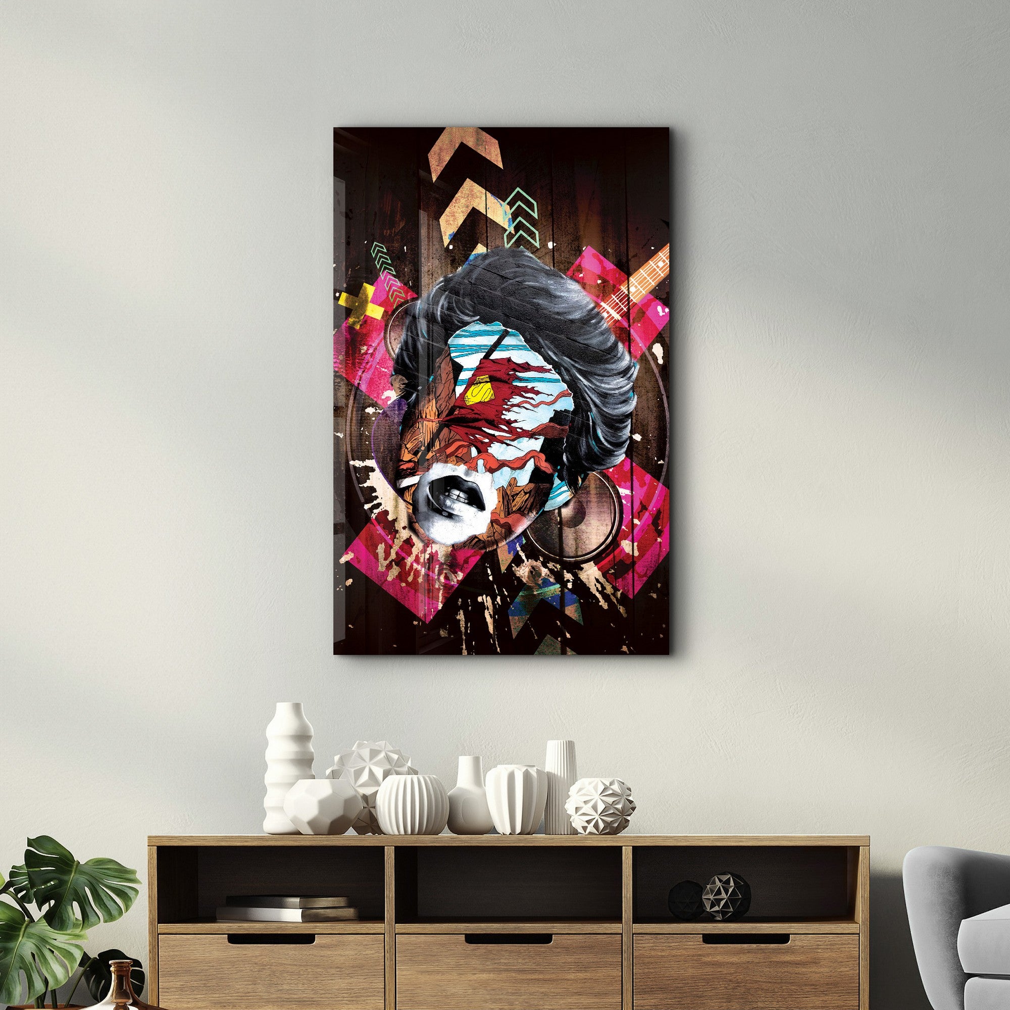 Quadro Decorativo em Vidro Temperado Multicolor 35x55cm - Impressão UV de Alta Qualidade