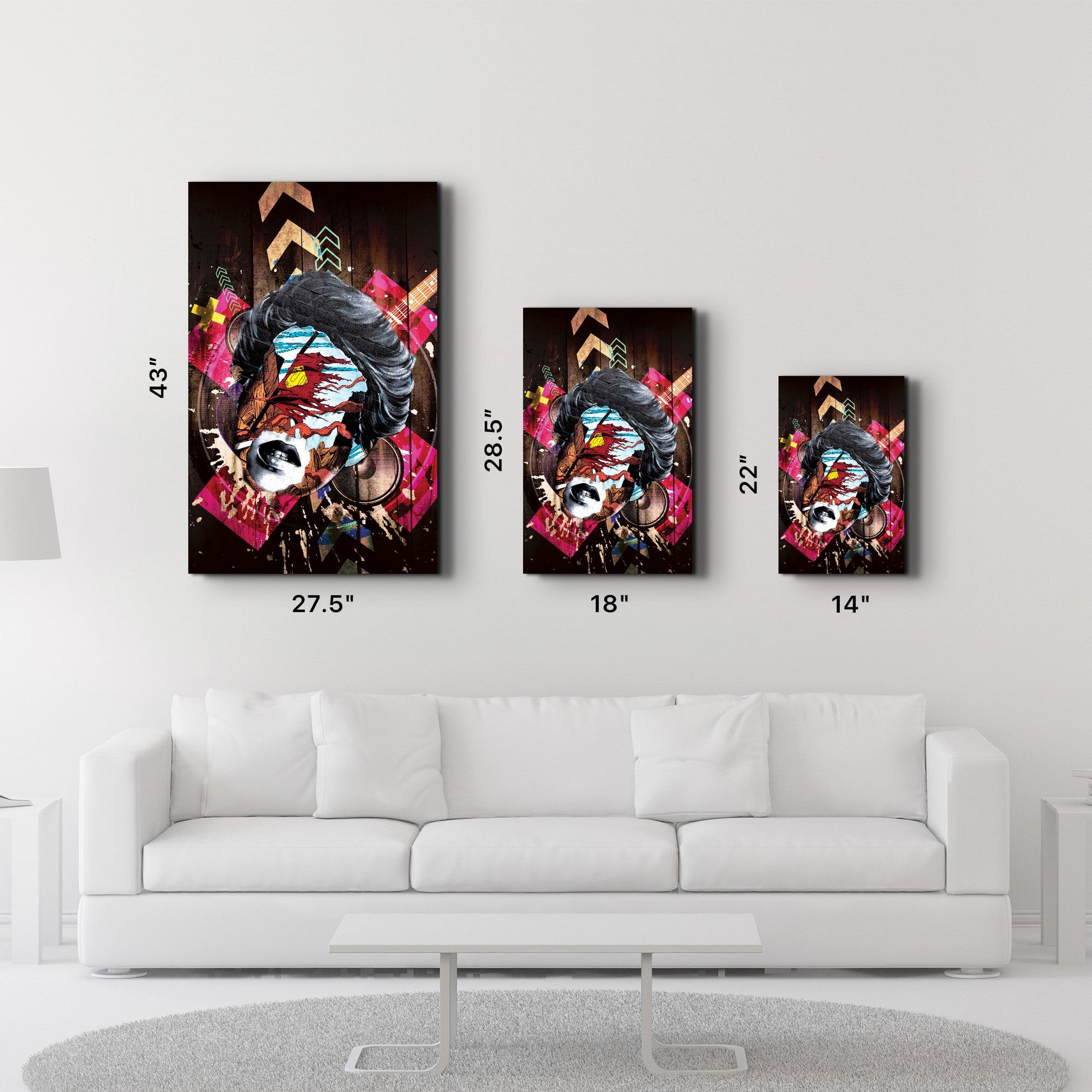 Quadro Decorativo em Vidro Temperado Multicolor 35x55cm - Impressão UV de Alta Qualidade