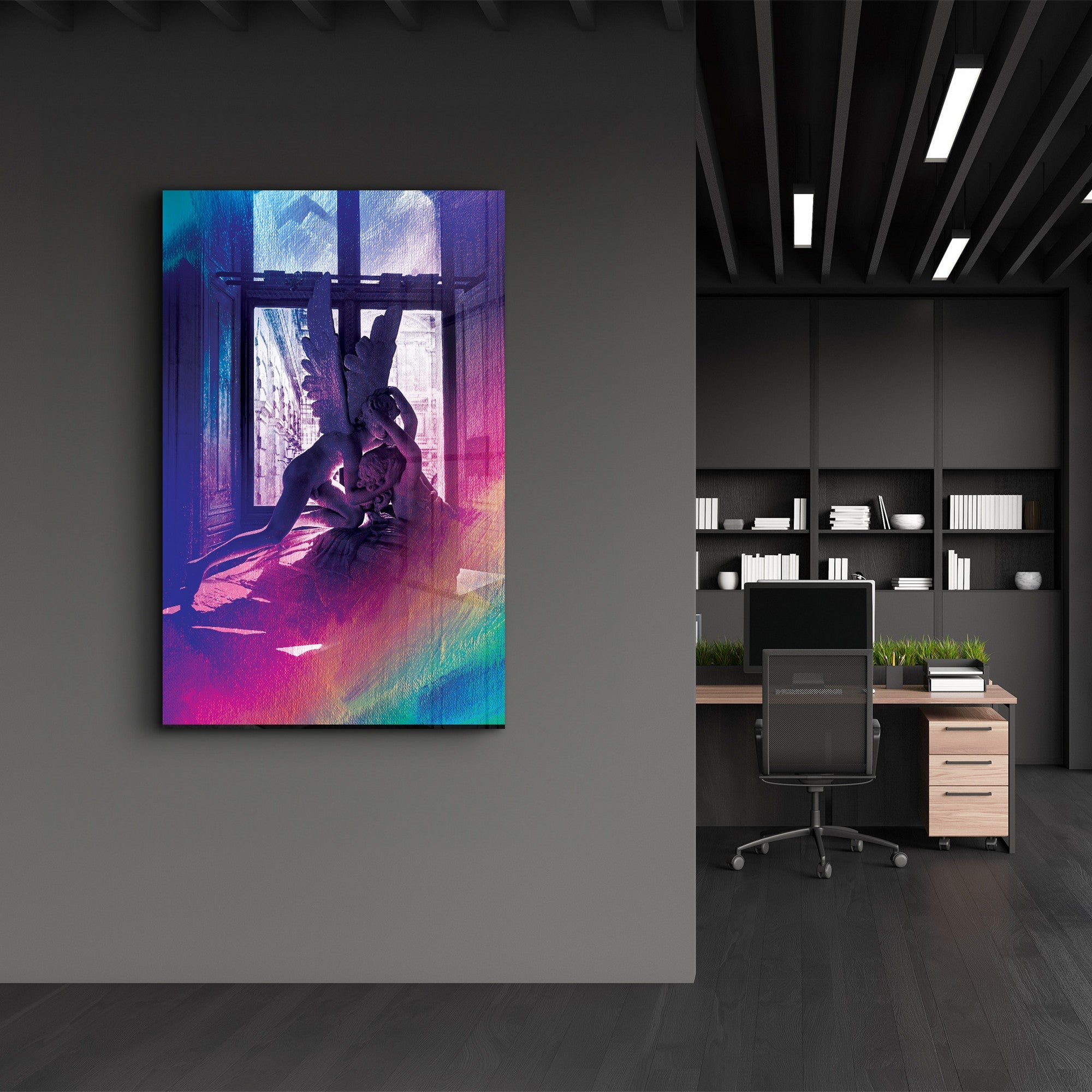 Quadro Decorativo em Vidro Temperado Multicolor 35x55cm - Impressão UV de Alta Qualidade