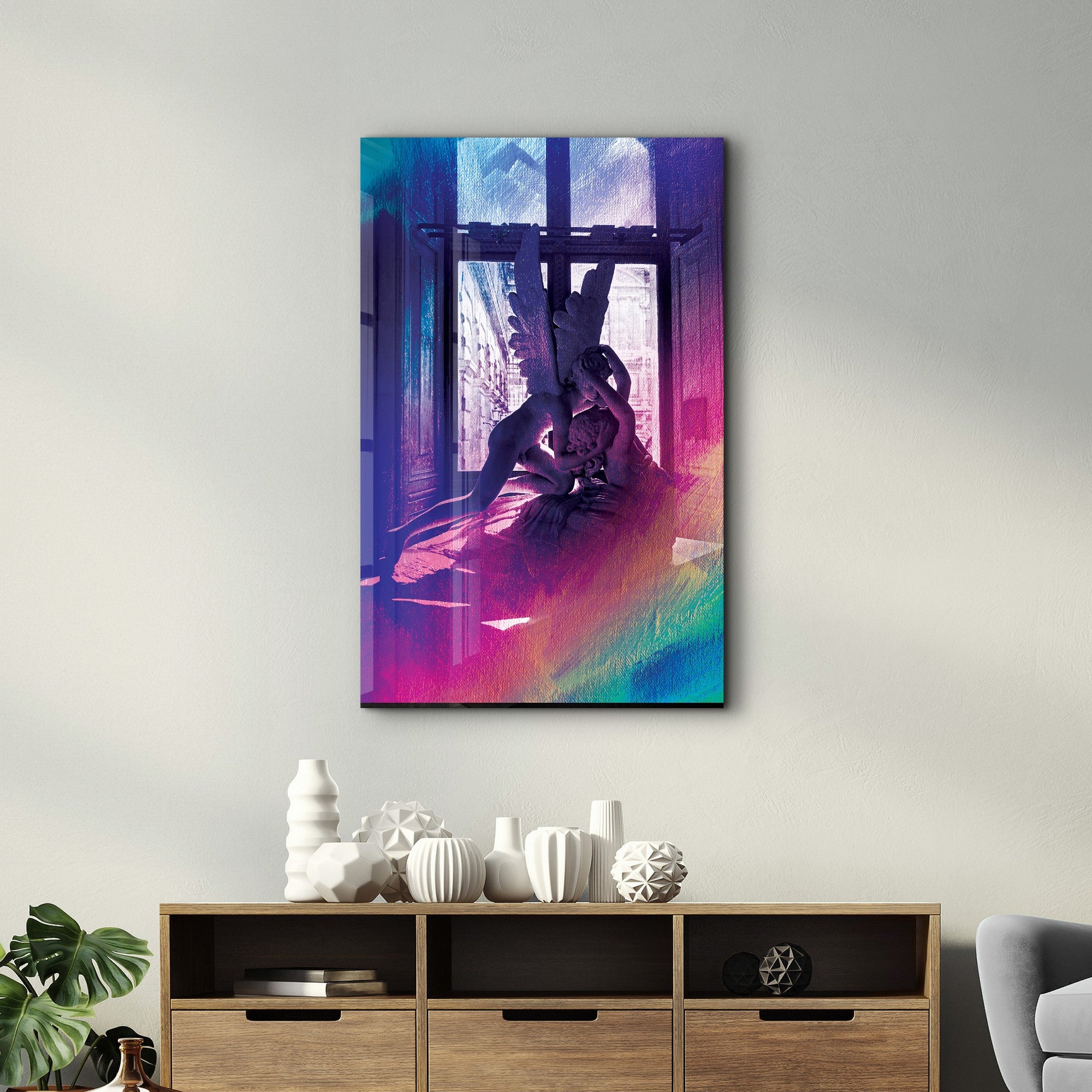 Quadro Decorativo em Vidro Temperado Multicolor 35x55cm - Impressão UV de Alta Qualidade