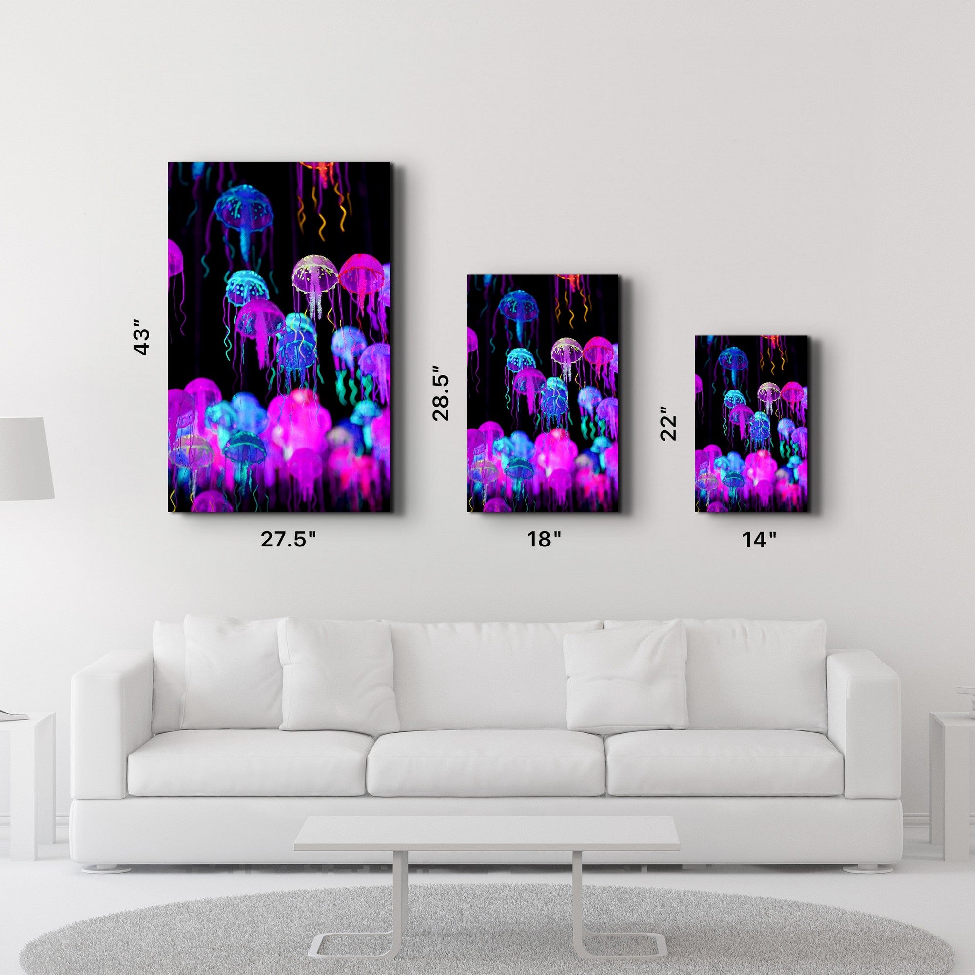 Quadro Decorativo em Vidro Temperado Multicolor 35x55cm - Impressão UV de Alta Qualidade