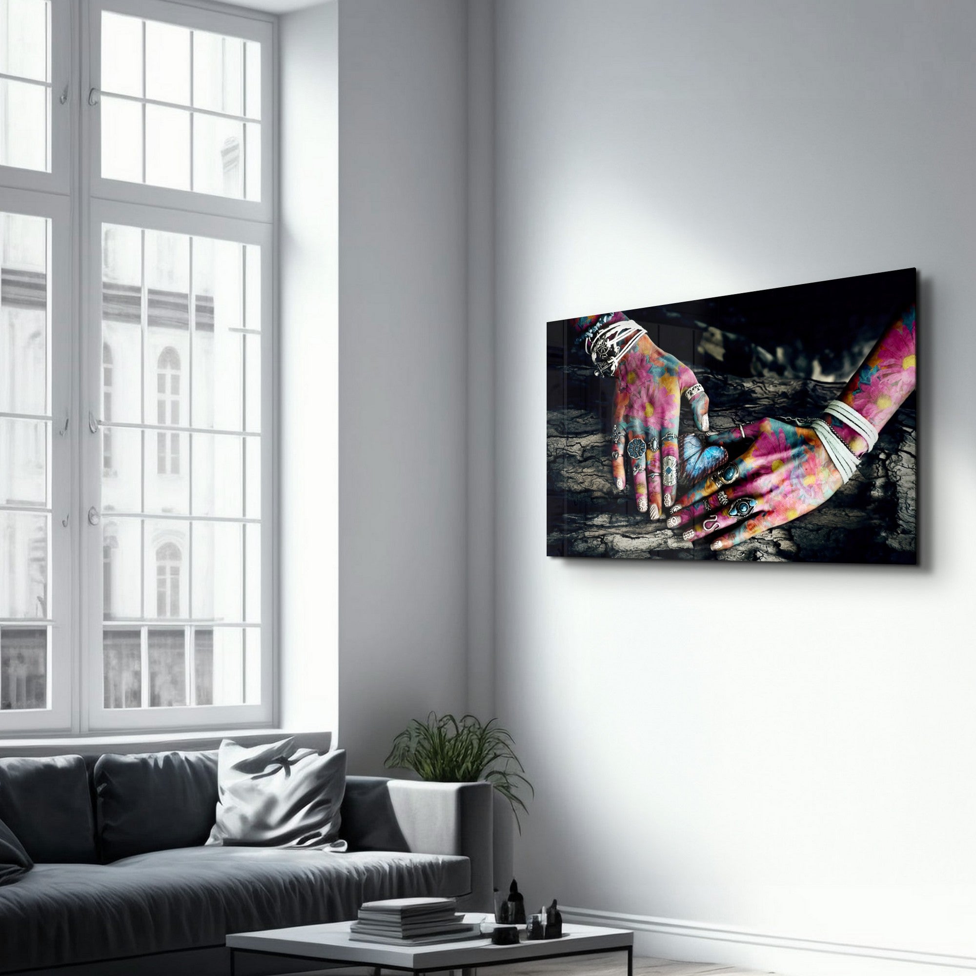 Quadro Decorativo em Vidro Temperado Multicolor 35x55cm - Impressão UV de Alta Qualidade