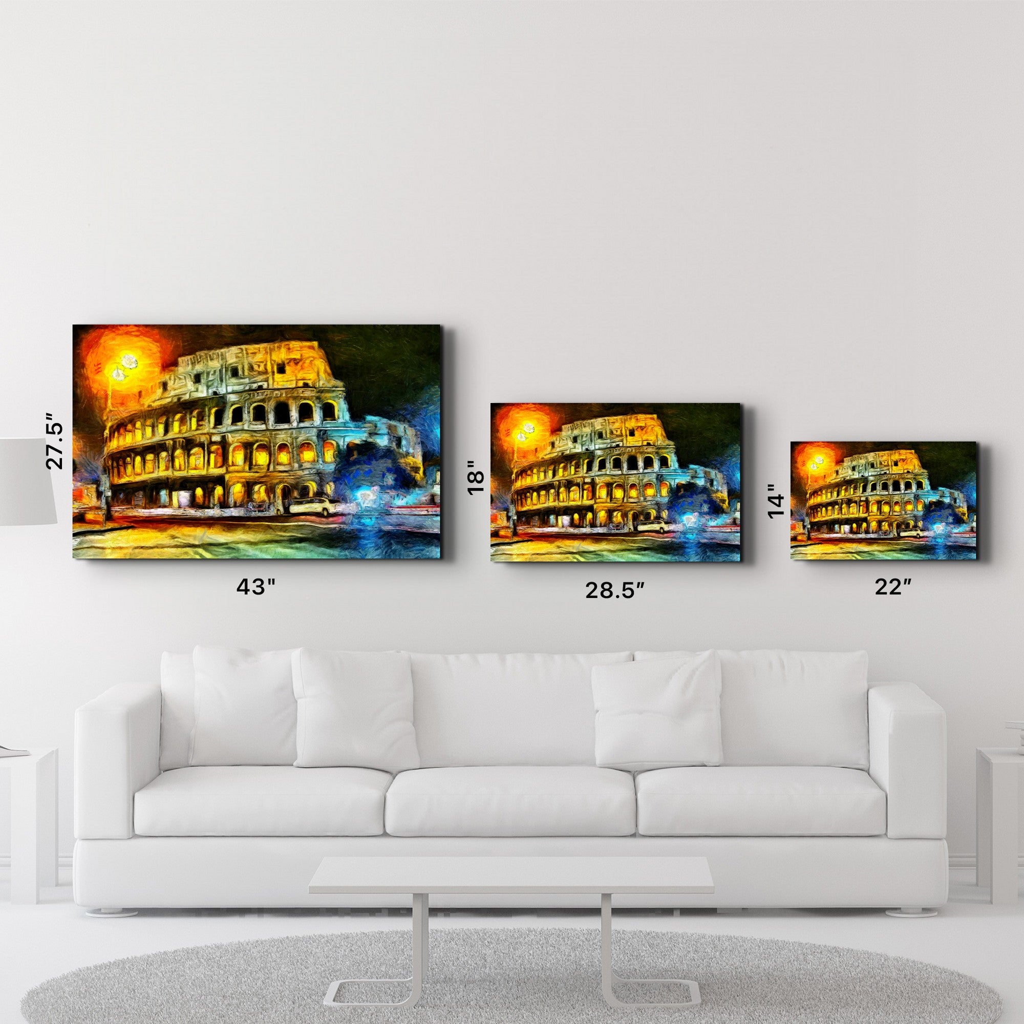 Quadro Decorativo em Vidro Temperado Multicolor 35x55cm - Impressão UV de Alta Qualidade