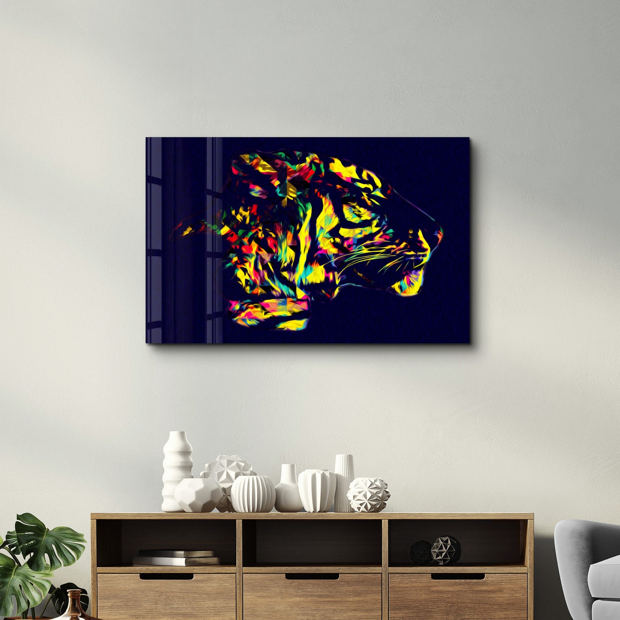 Quadro Decorativo em Vidro Temperado Multicolor 35x55cm - Impressão UV de Alta Qualidade