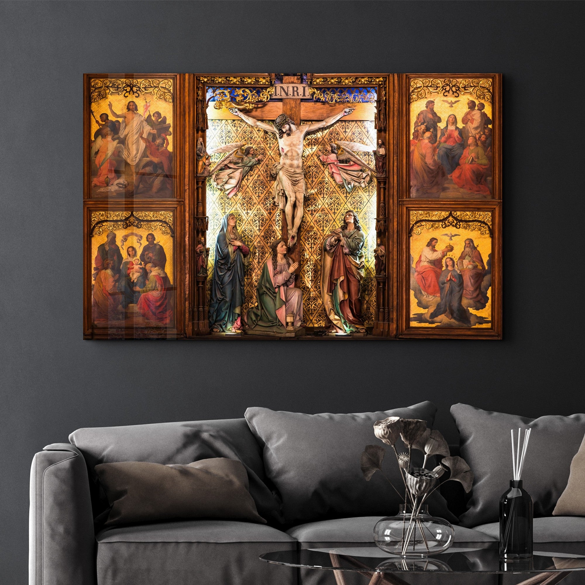 Quadro Decorativo em Vidro Temperado Multicolor 35x55cm - Impressão UV de Alta Qualidade