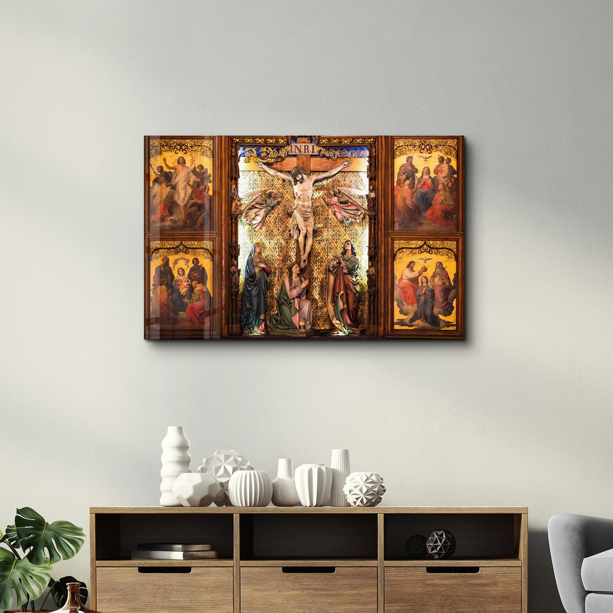 Quadro Decorativo em Vidro Temperado Multicolor 35x55cm - Impressão UV de Alta Qualidade