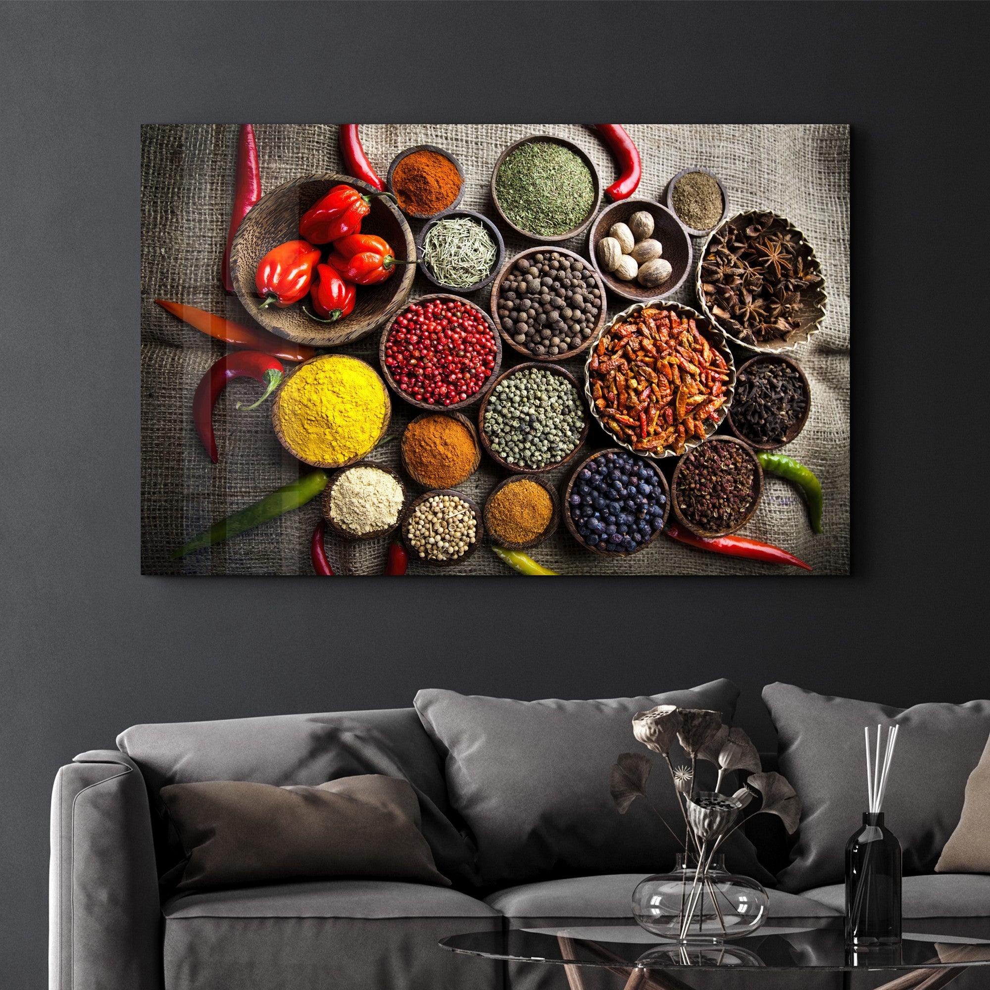 Quadro Decorativo em Vidro Temperado 35 x 55 cm, Multicolor, Impressão UV (4 mm) – VFT-2016