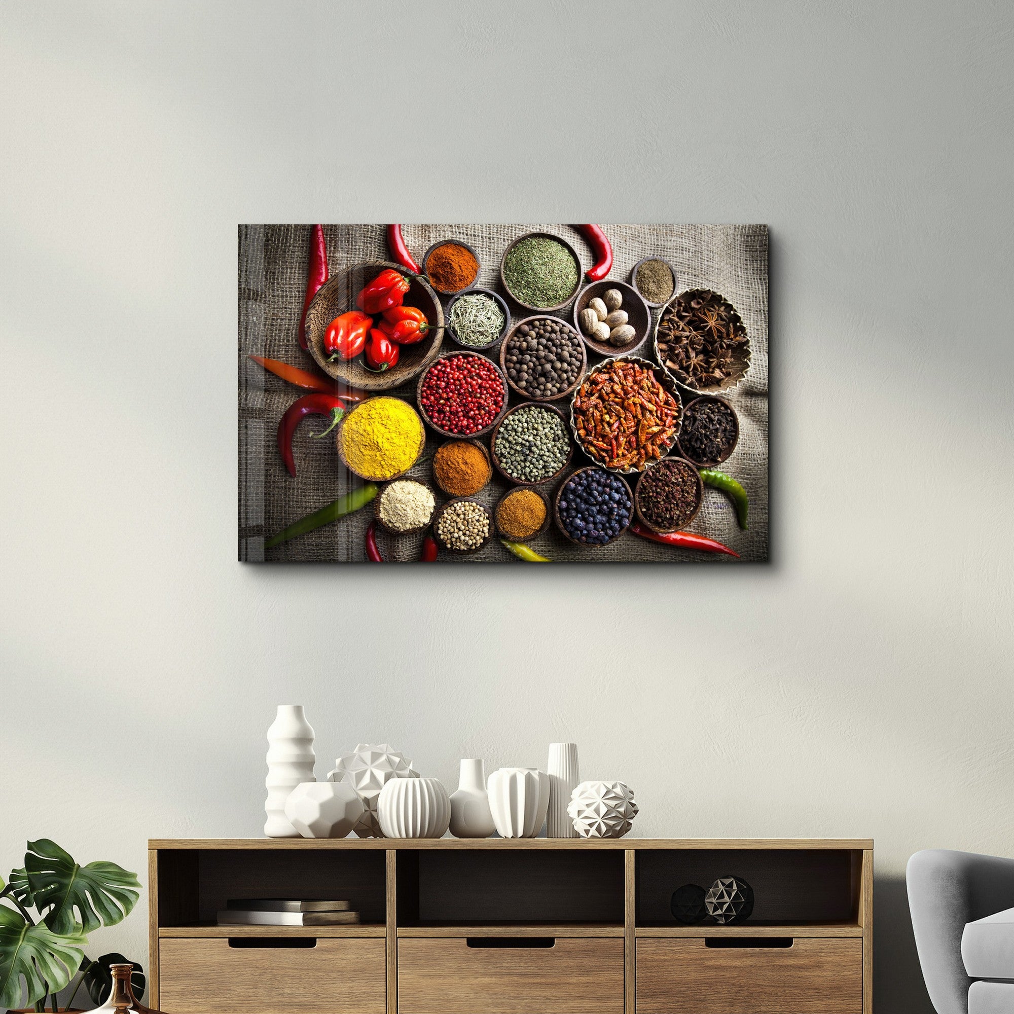 Quadro Decorativo em Vidro Temperado 35 x 55 cm, Multicolor, Impressão UV (4 mm) – VFT-2016
