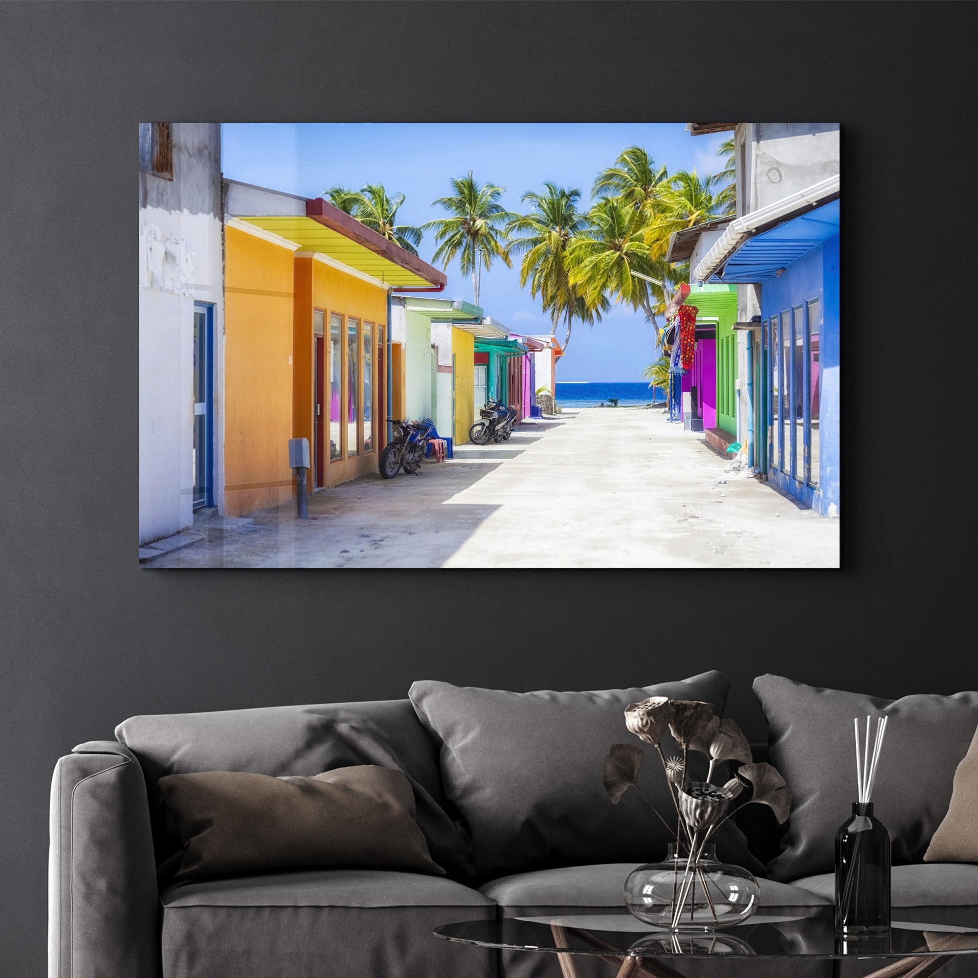 Quadro Decorativo em Vidro Temperado Multicolor 35x55cm - Impressão UV de Alta Qualidade