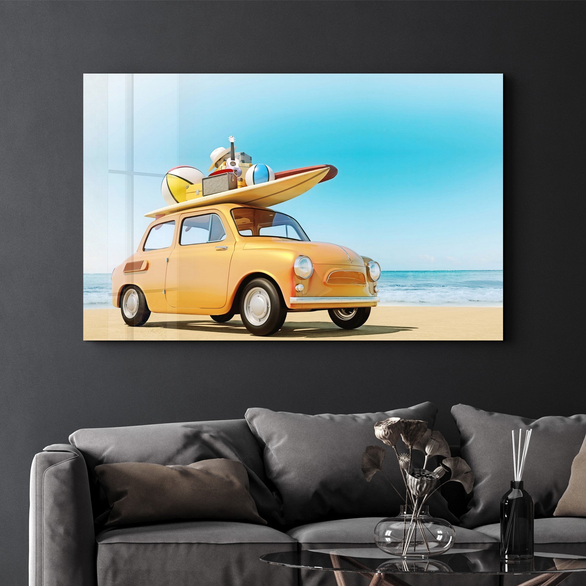 Quadro Decorativo em Vidro Temperado Multicolor 35x55cm - Impressão UV de Alta Qualidade