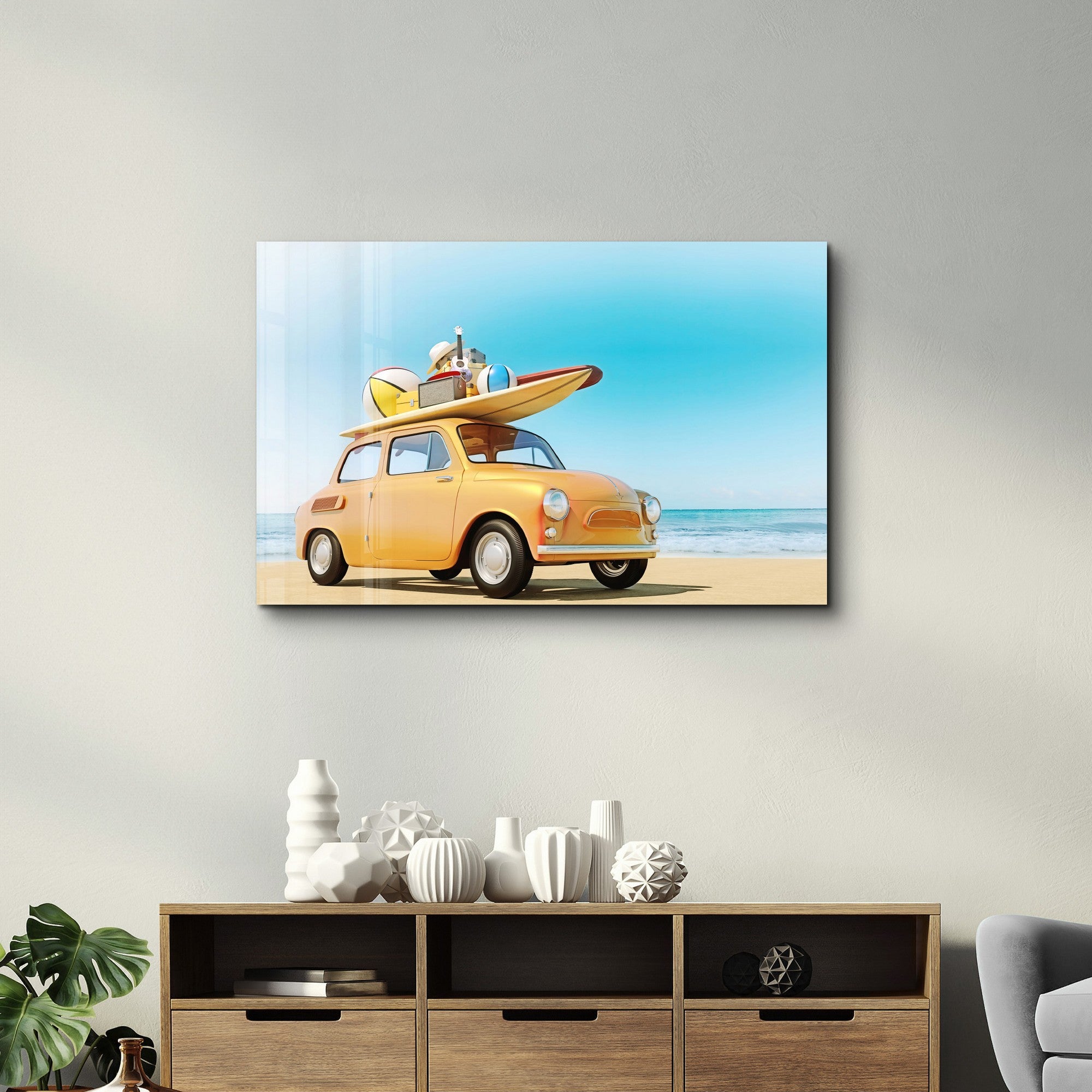 Quadro Decorativo em Vidro Temperado Multicolor 35x55cm - Impressão UV de Alta Qualidade