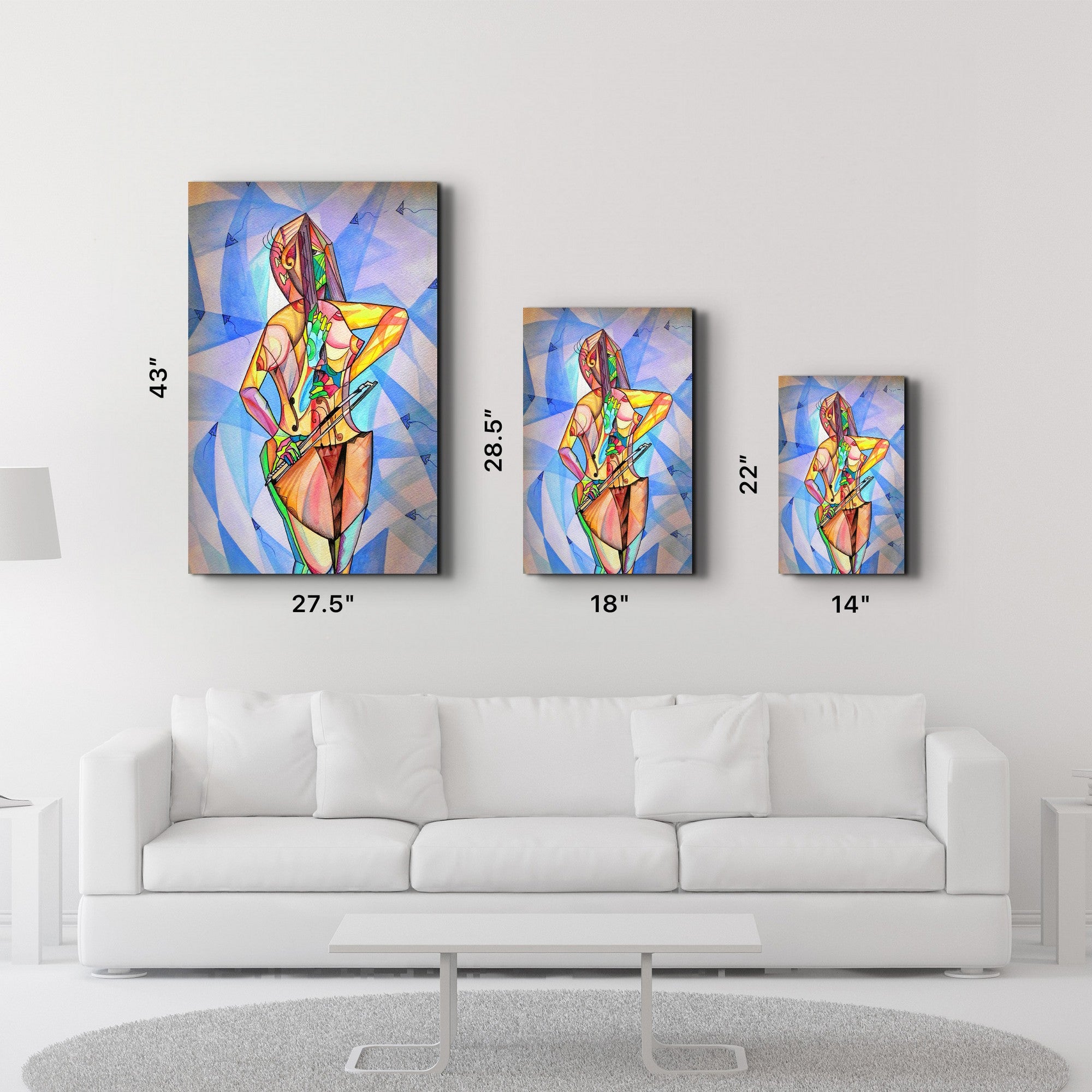 Quadro Decorativo em Vidro Temperado Multicolor 35x55cm - Impressão UV de Alta Qualidade