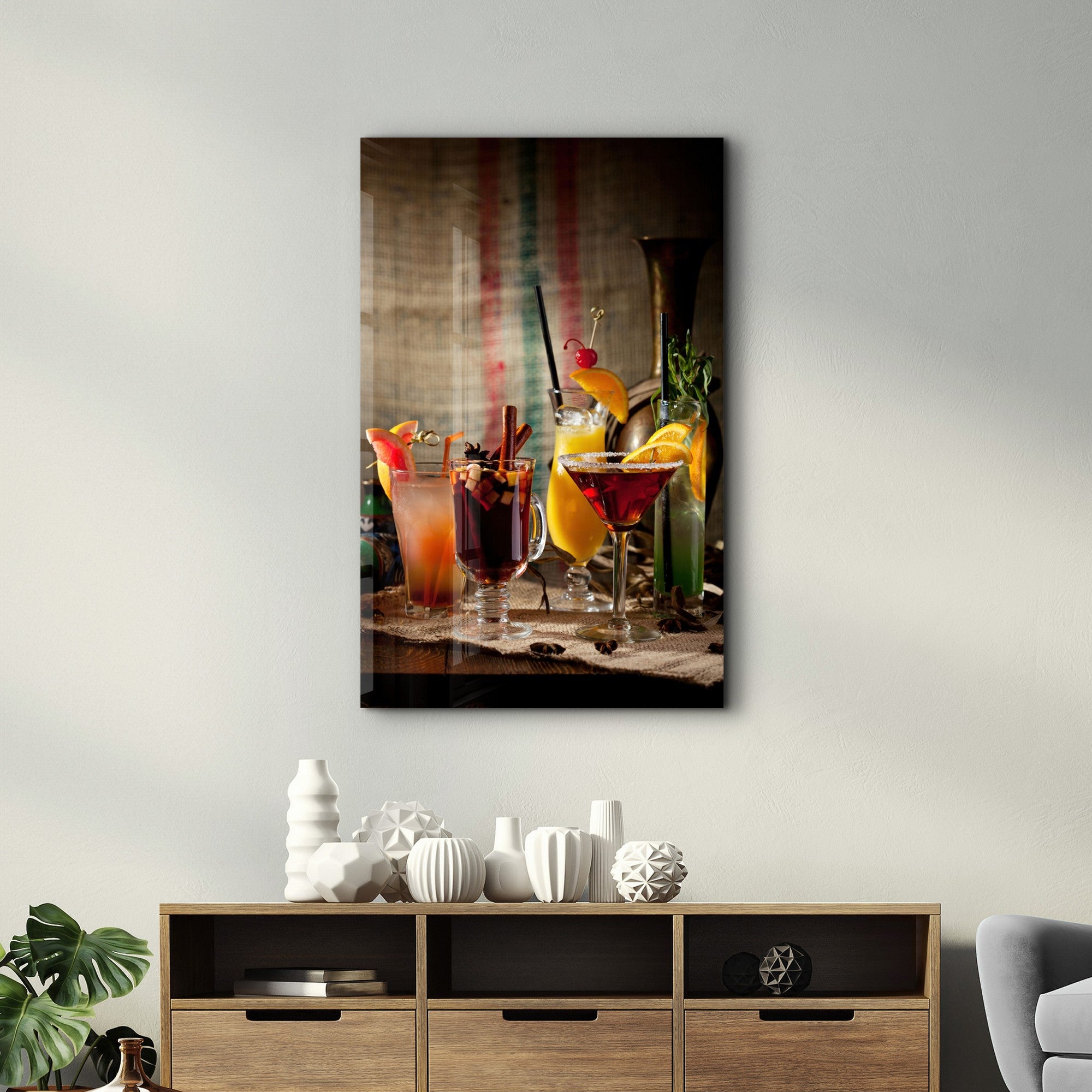 Quadro Decorativo em Vidro Temperado Multicolor VFT-2050 - 35x55cm - Impressão UV de Alta Qualidade