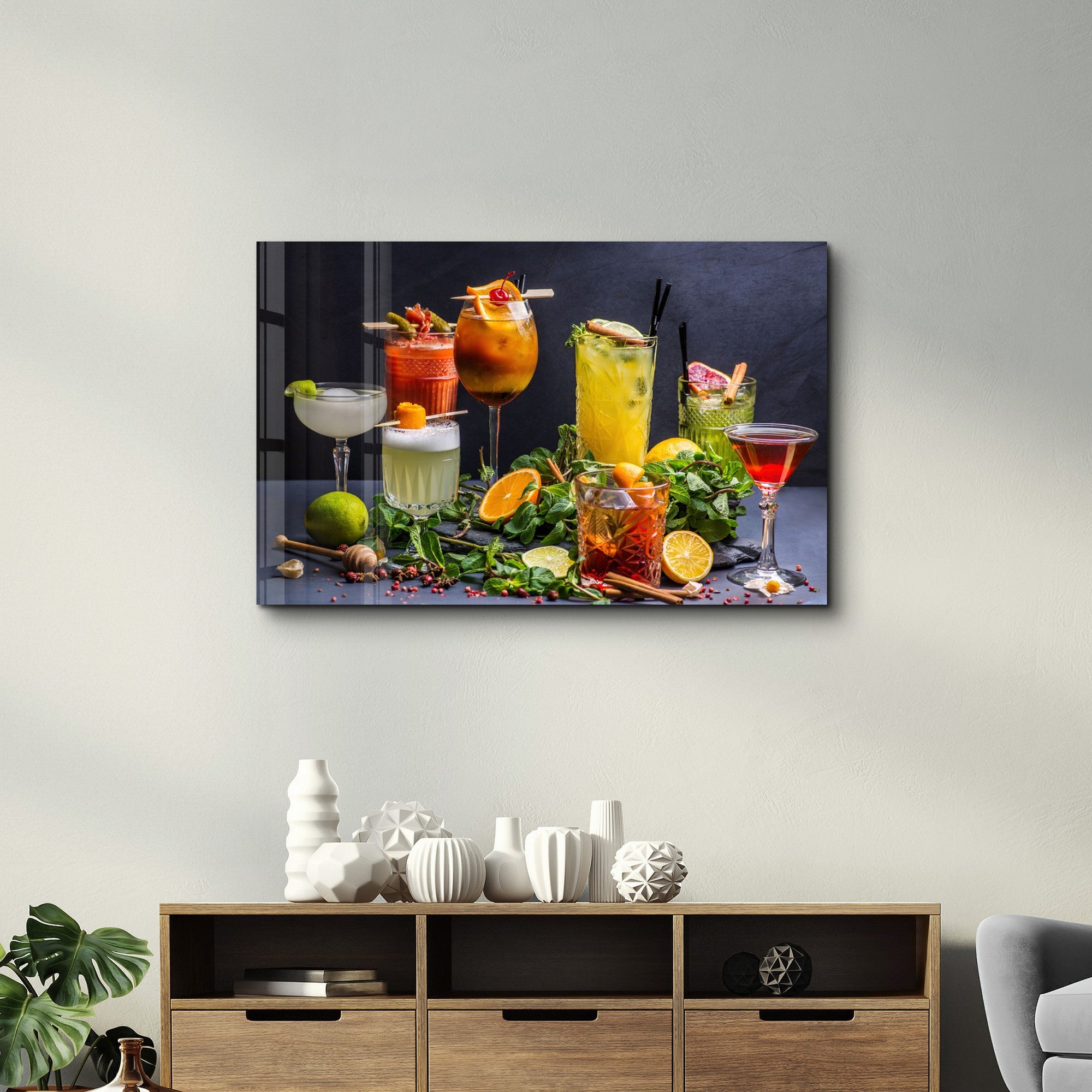 Quadro Decorativo em Vidro Temperado Multicolor 35x55cm - Impressão UV de Alta Qualidade
