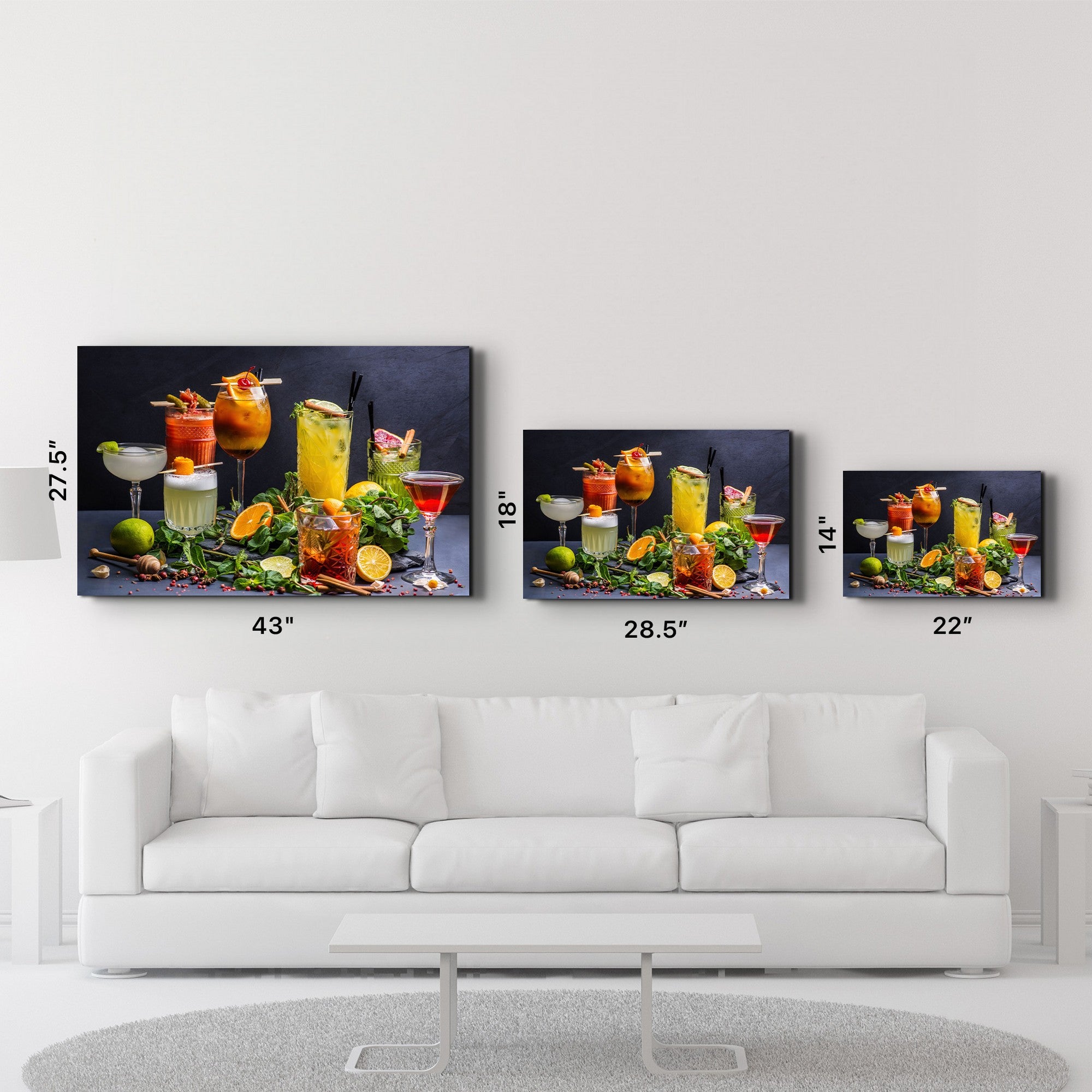 Quadro Decorativo em Vidro Temperado Multicolor 35x55cm - Impressão UV de Alta Qualidade