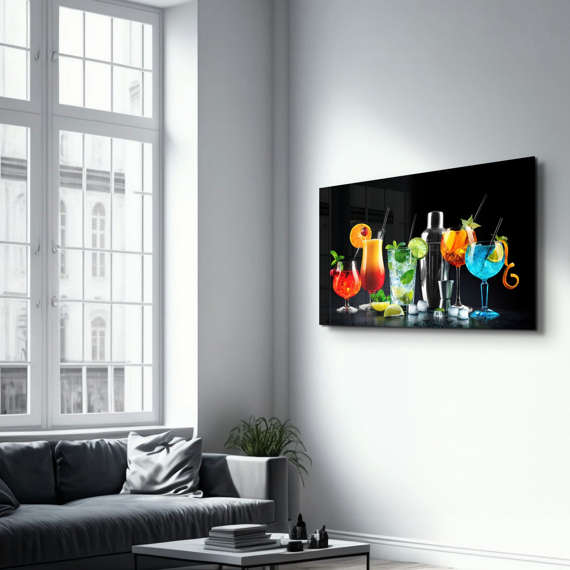 Quadro Decorativo em Vidro Temperado Multicolor 35x55cm - Impressão UV de Alta Qualidade