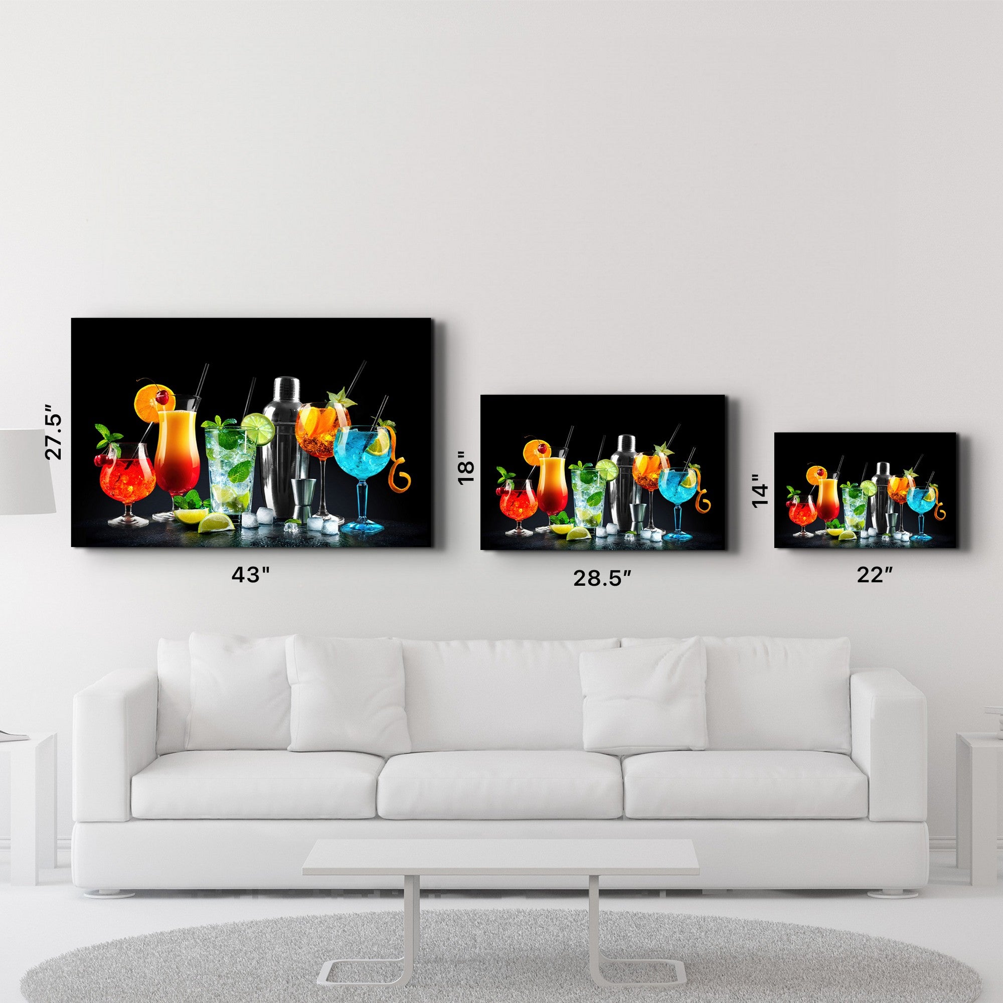 Quadro Decorativo em Vidro Temperado Multicolor 35x55cm - Impressão UV de Alta Qualidade