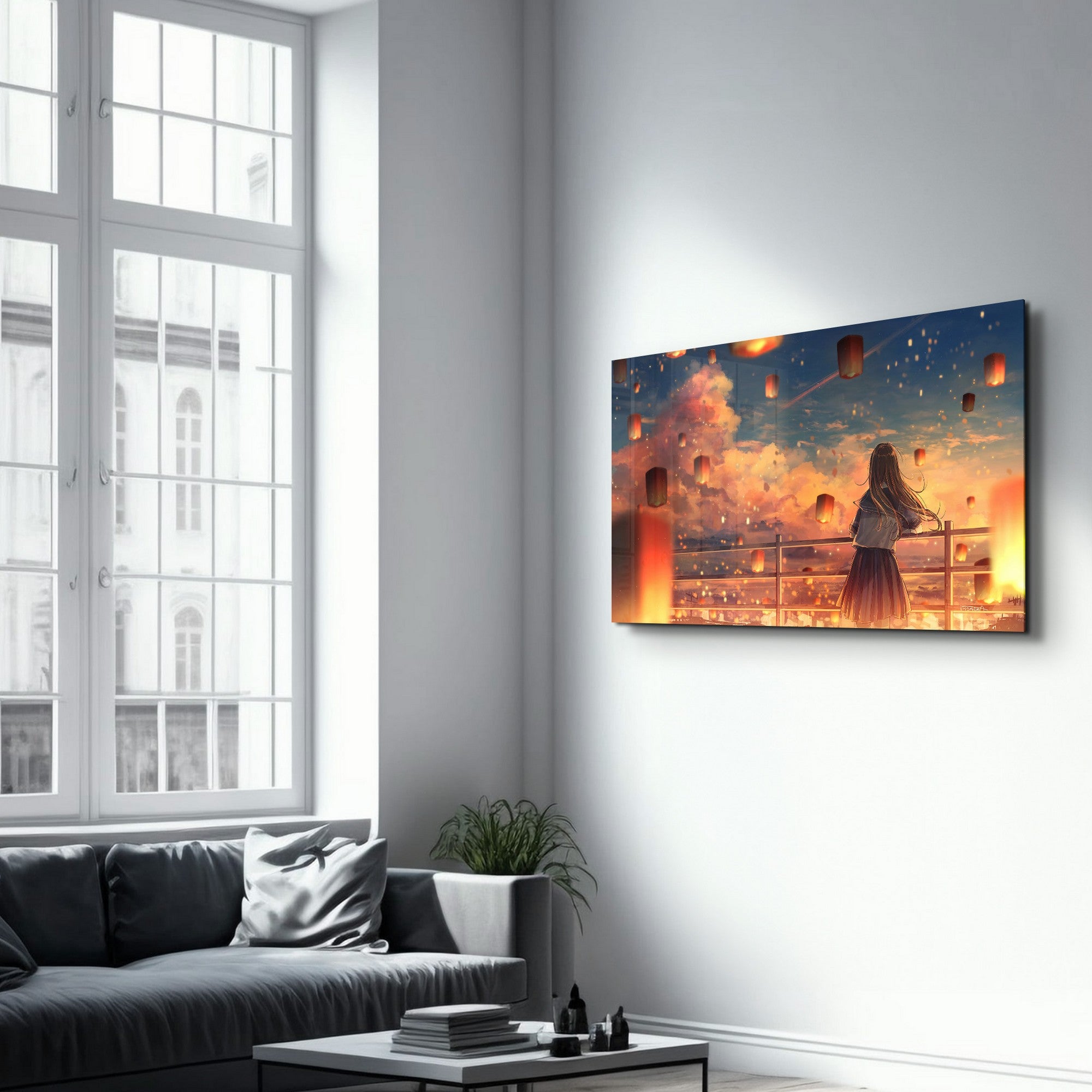 Quadro Decorativo em Vidro Temperado Multicolor 35x55cm - Impressão UV de Alta Qualidade