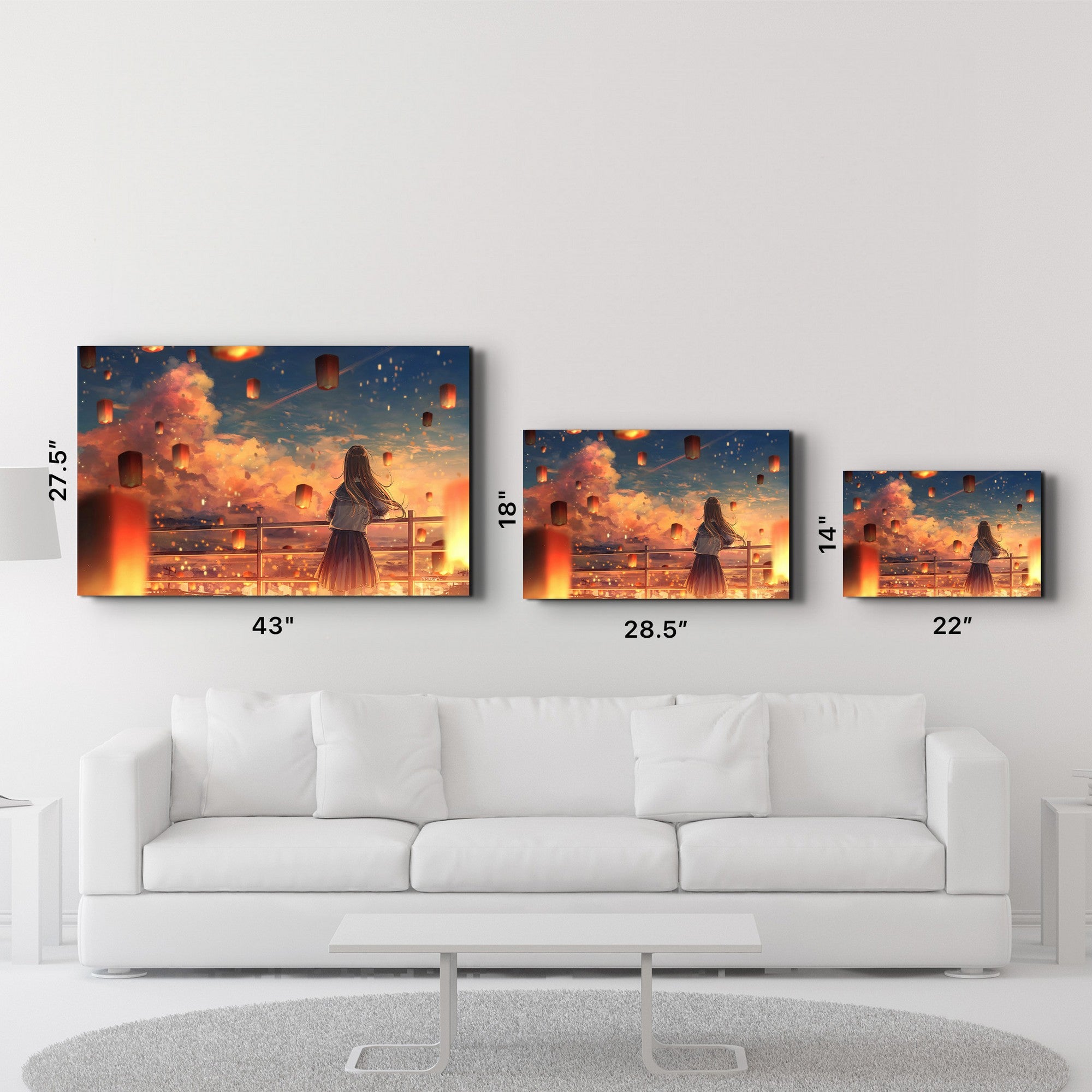 Quadro Decorativo em Vidro Temperado Multicolor 35x55cm - Impressão UV de Alta Qualidade