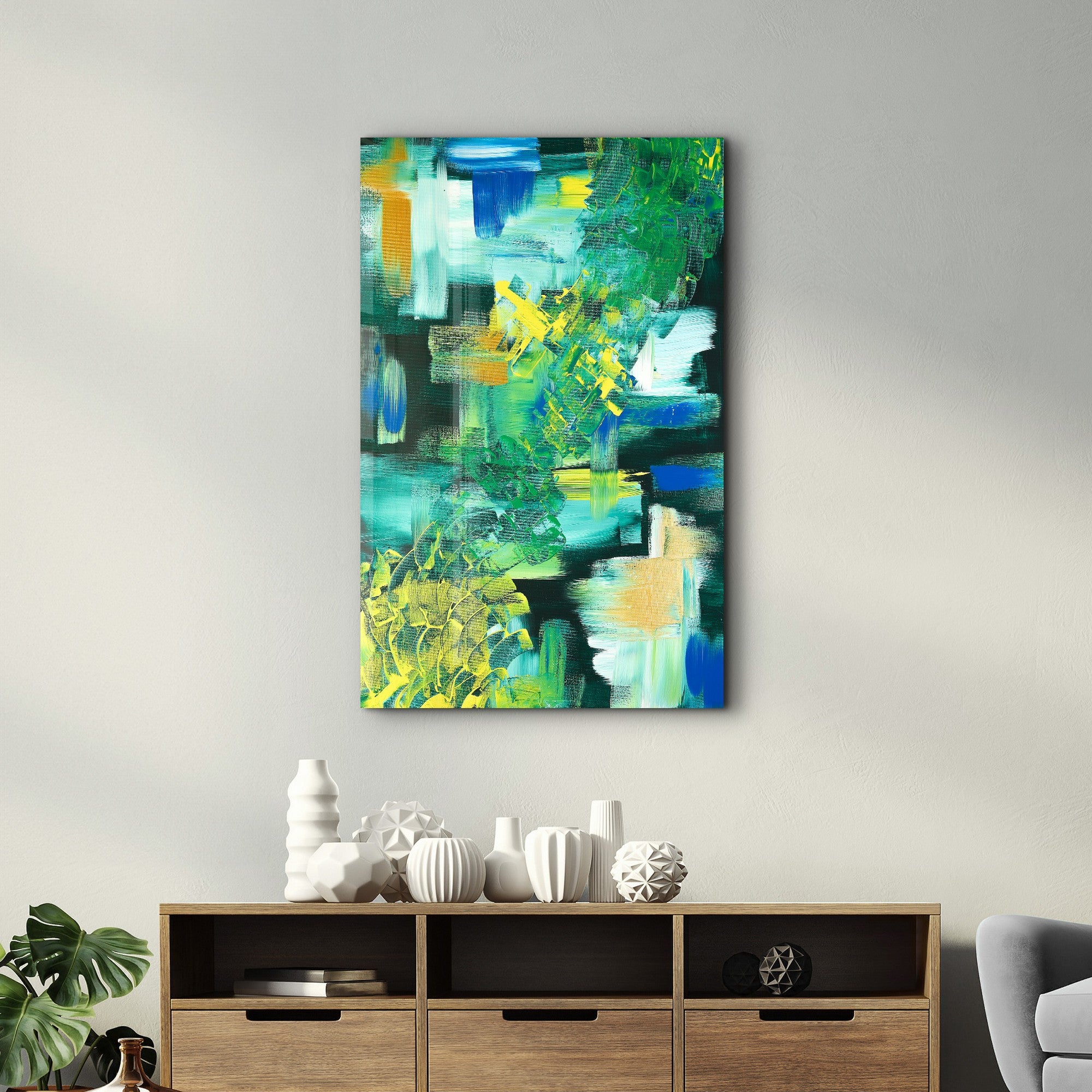 Quadro Decorativo em Vidro Temperado Multicolor 35x55cm - Impressão UV de Alta Qualidade