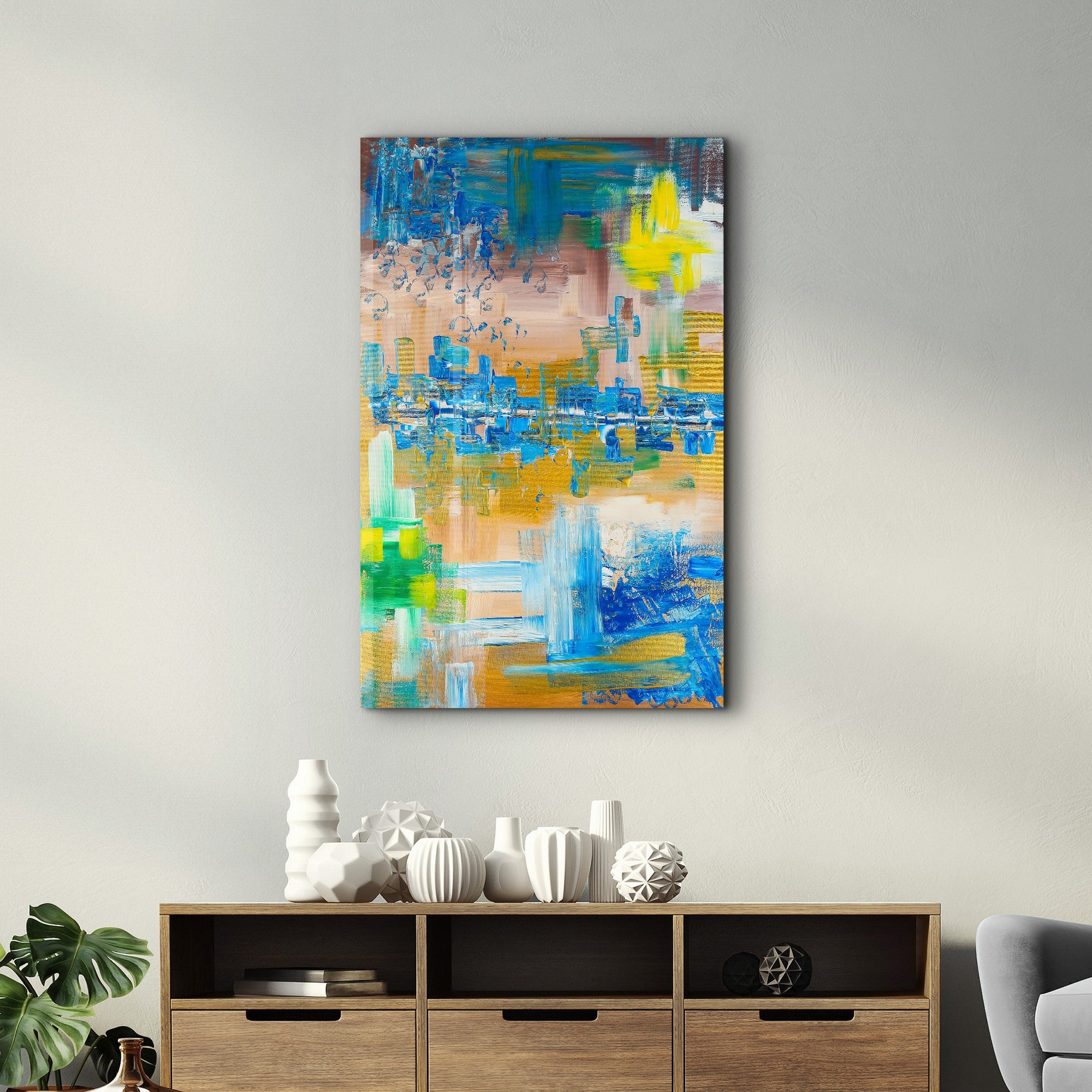 Quadro Decorativo em Vidro Temperado Multicolor 35x55cm - Impressão UV de Alta Qualidade