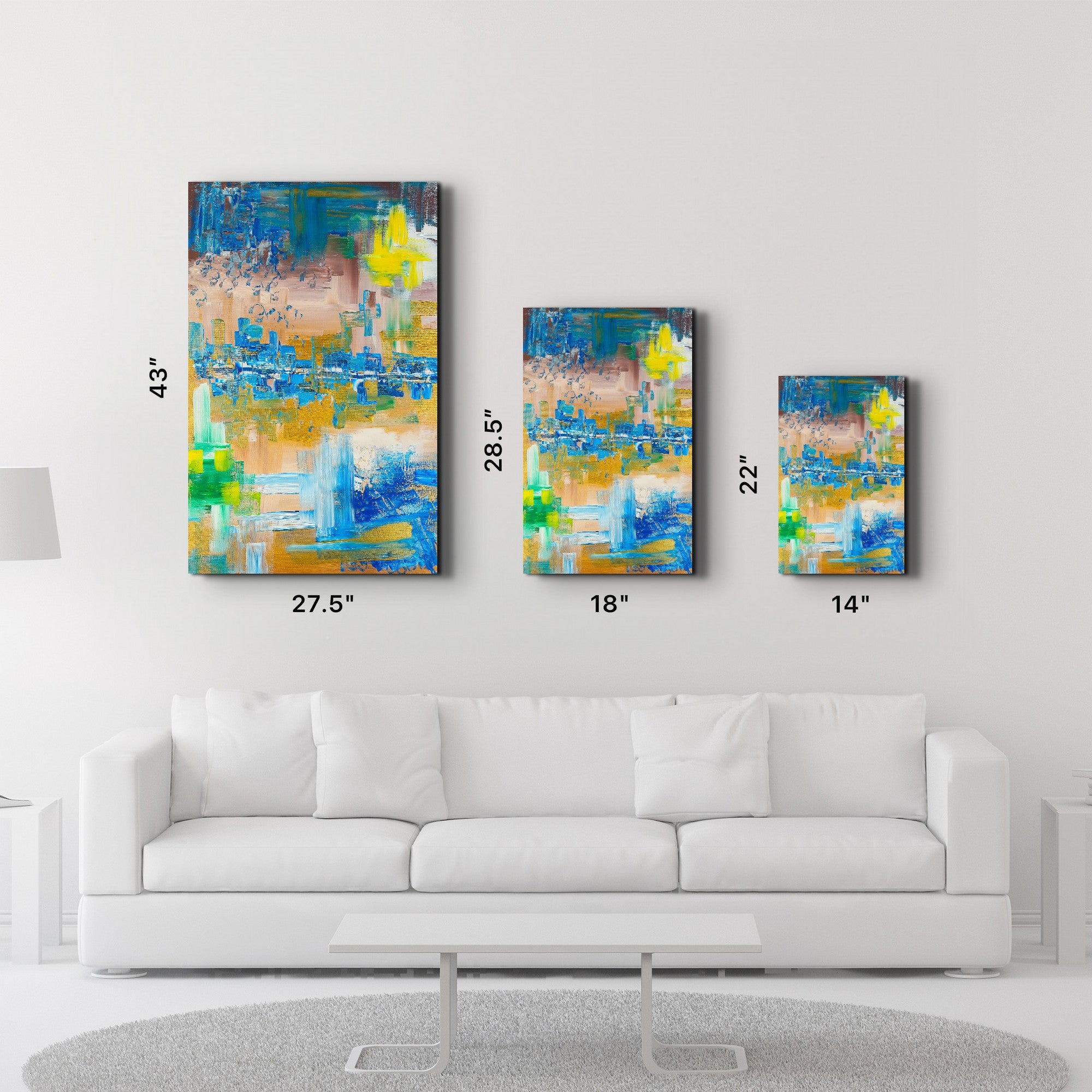 Quadro Decorativo em Vidro Temperado Multicolor 35x55cm - Impressão UV de Alta Qualidade