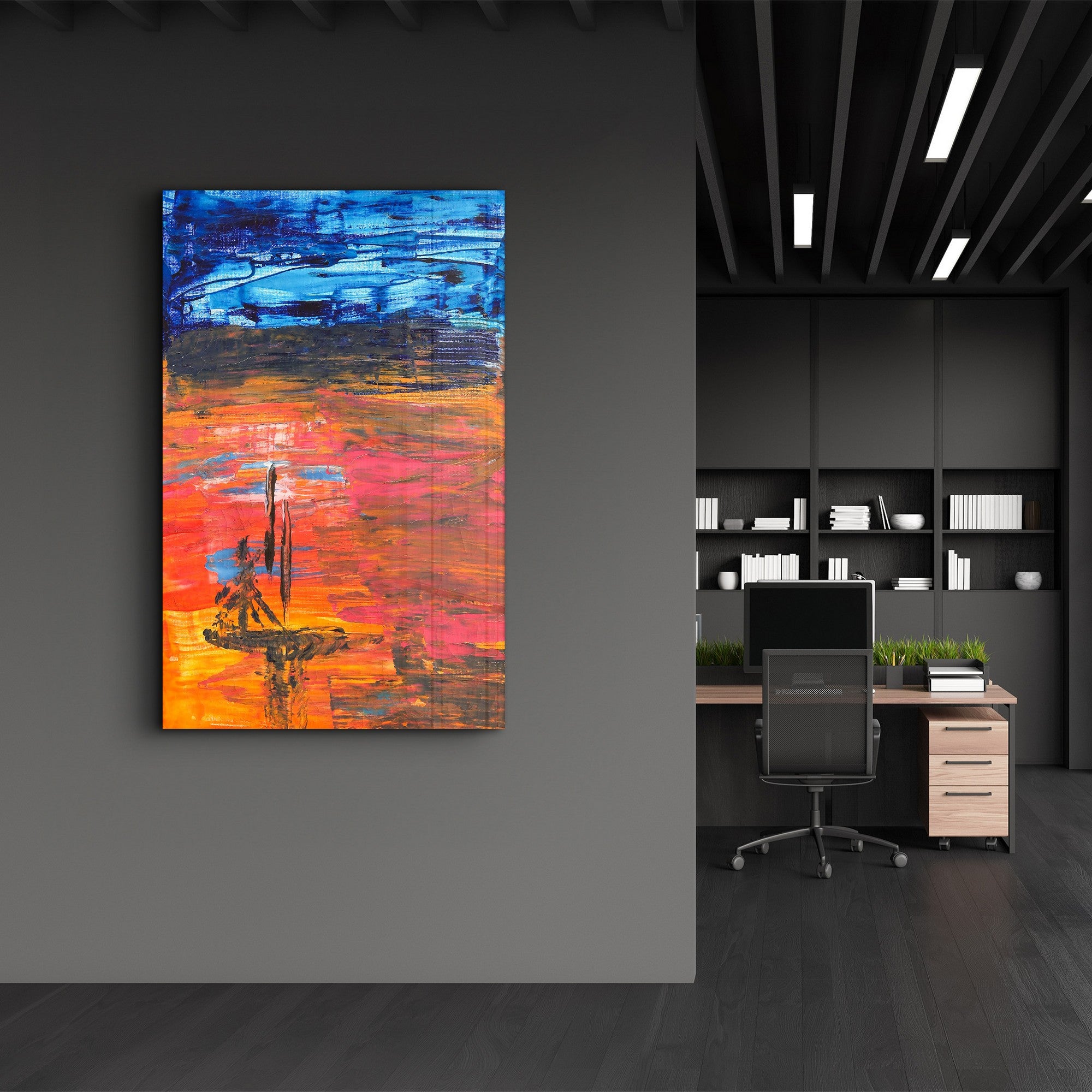 Quadro Decorativo em Vidro Temperado Multicolor 35x55cm - Impressão UV de Alta Qualidade