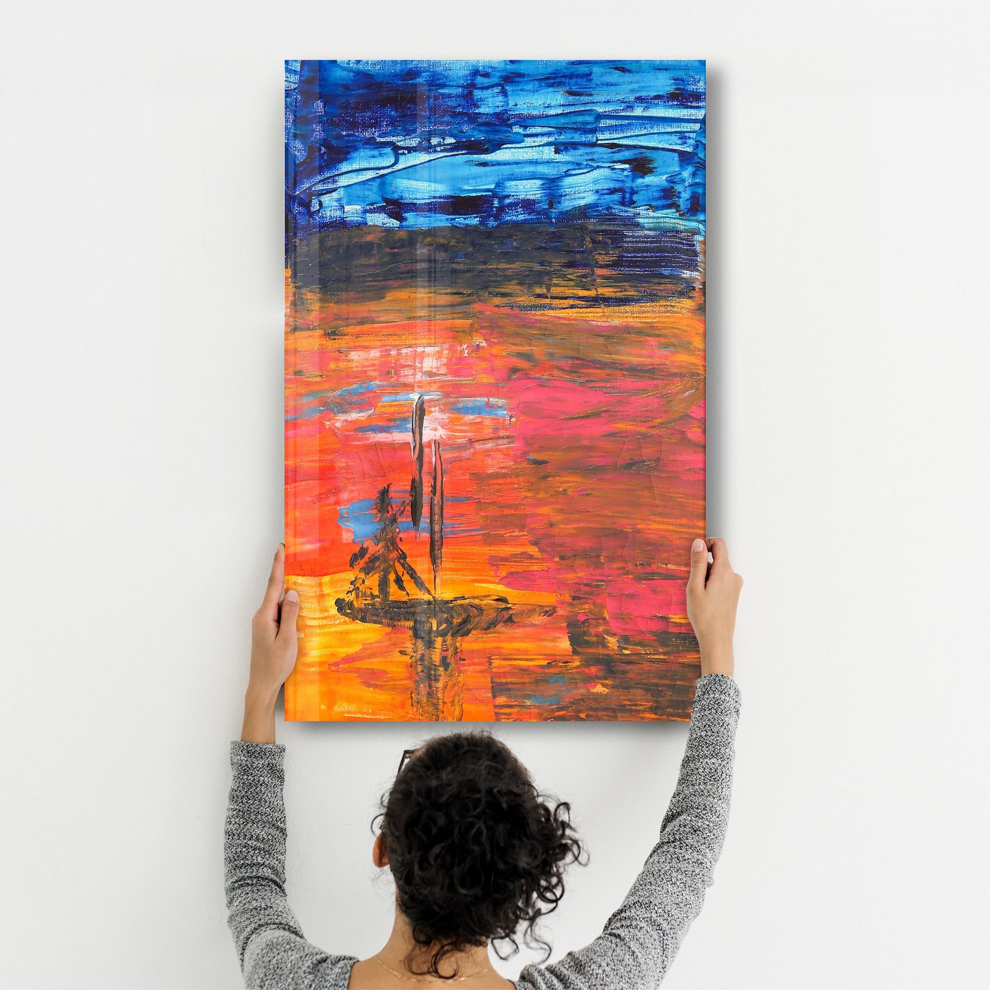 Quadro Decorativo em Vidro Temperado Multicolor 35x55cm - Impressão UV de Alta Qualidade